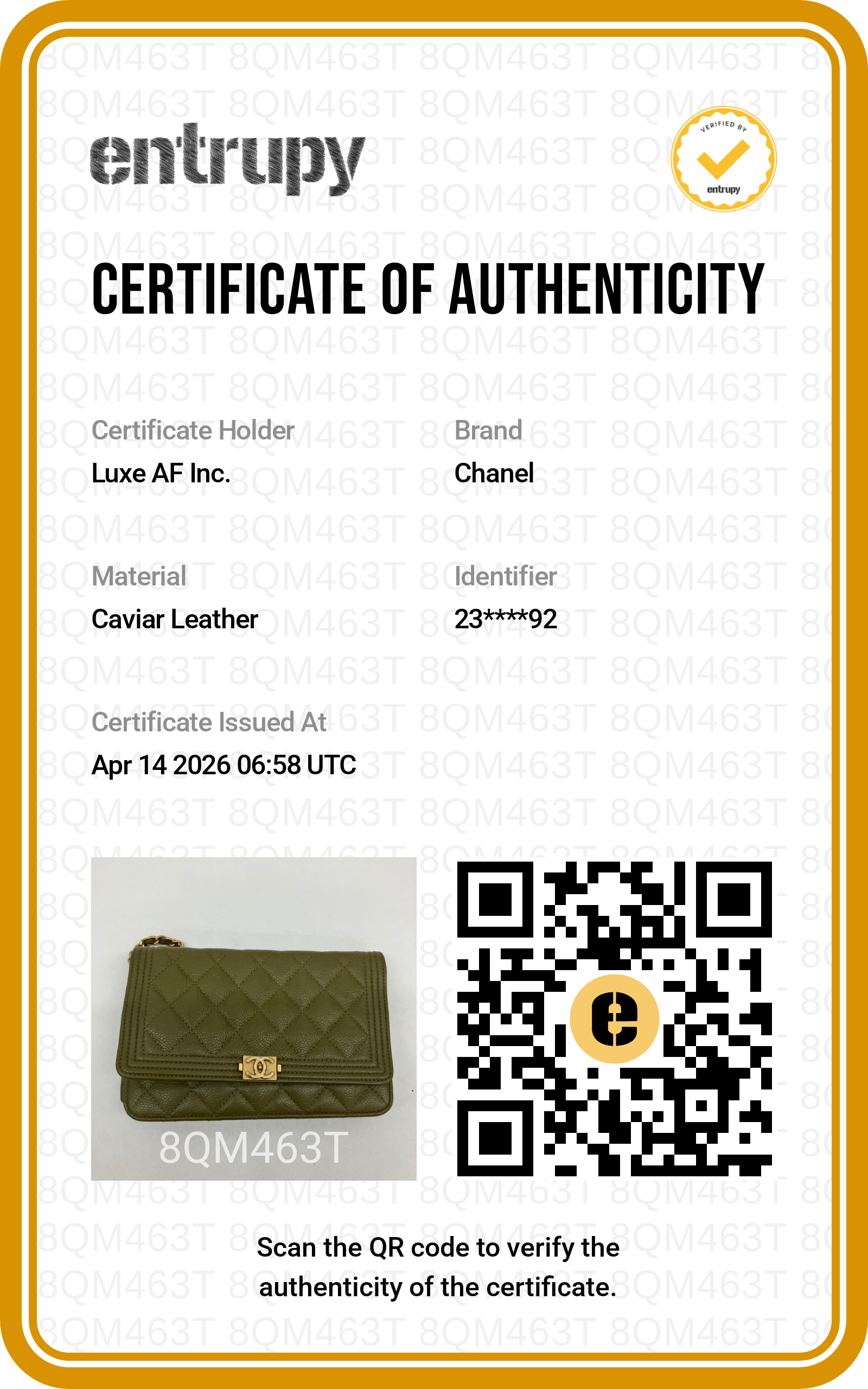 Chanel LeBoy Green Quilted Leather Small Size Wallet On Chain(23***92) CC1801