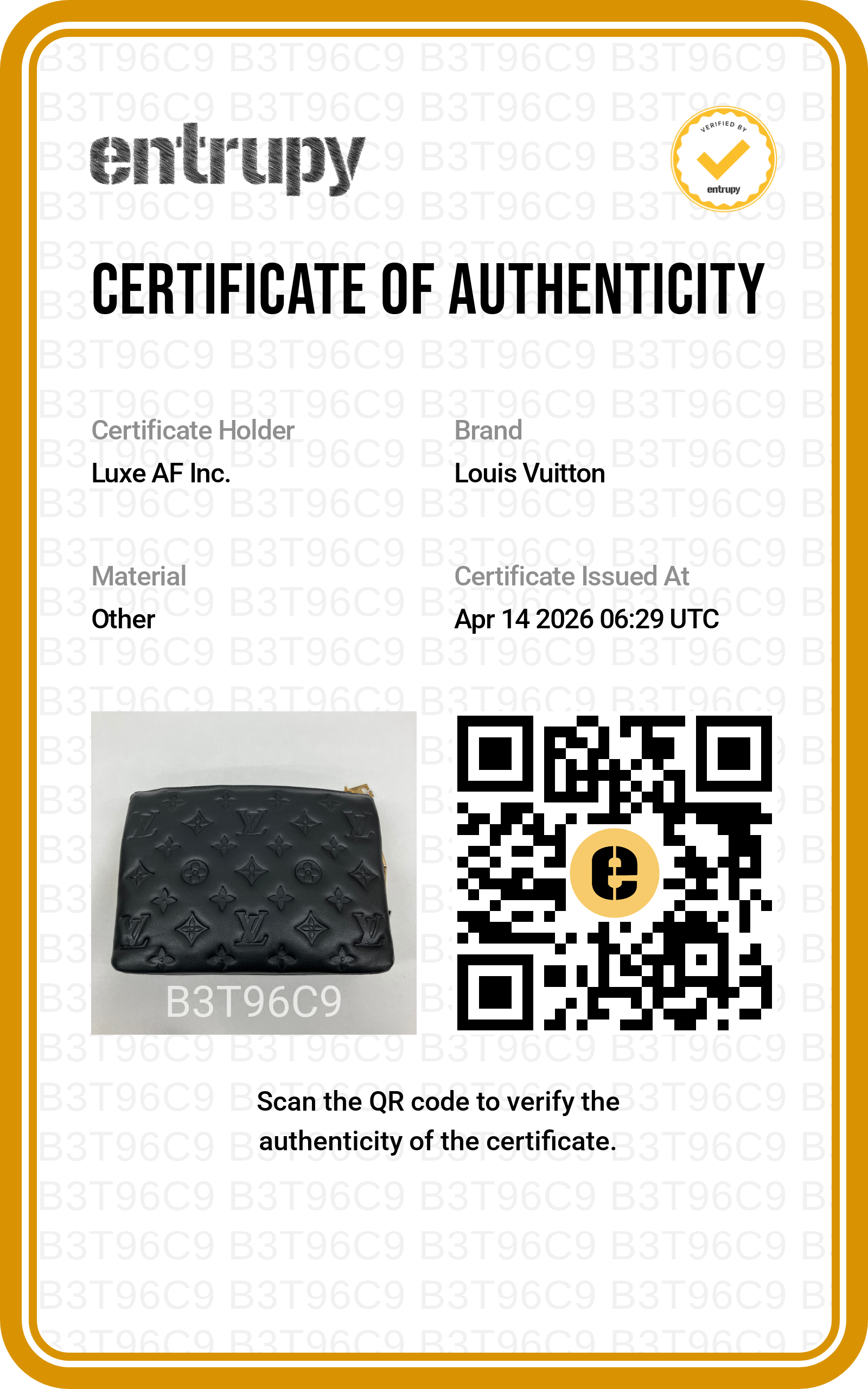 Louis Vuitton Coussin BB Black Monogram Embossed Leather Wallet On Chain LV2451