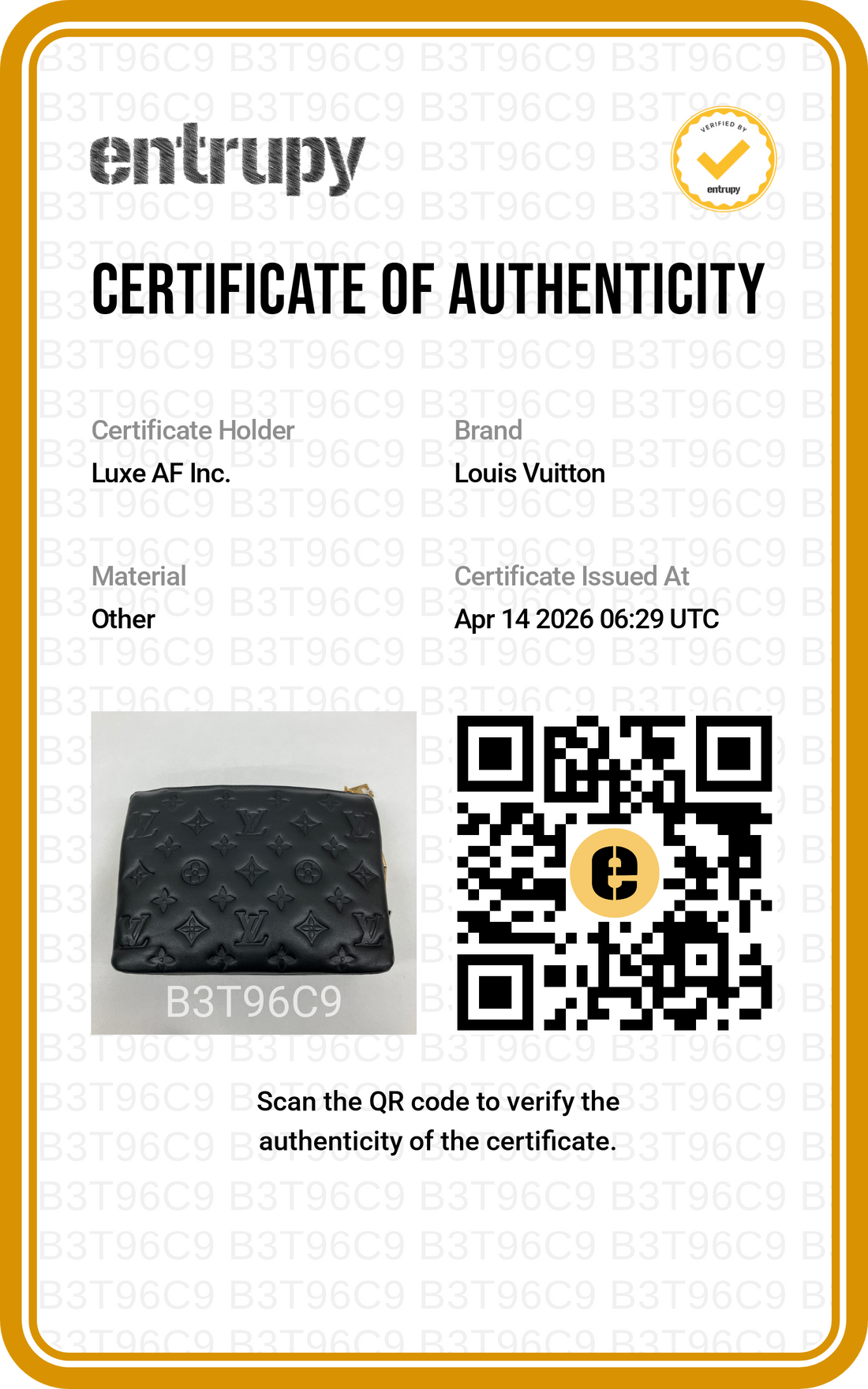 Louis Vuitton Coussin BB Black Monogram Embossed Leather Wallet On Chain LV2451