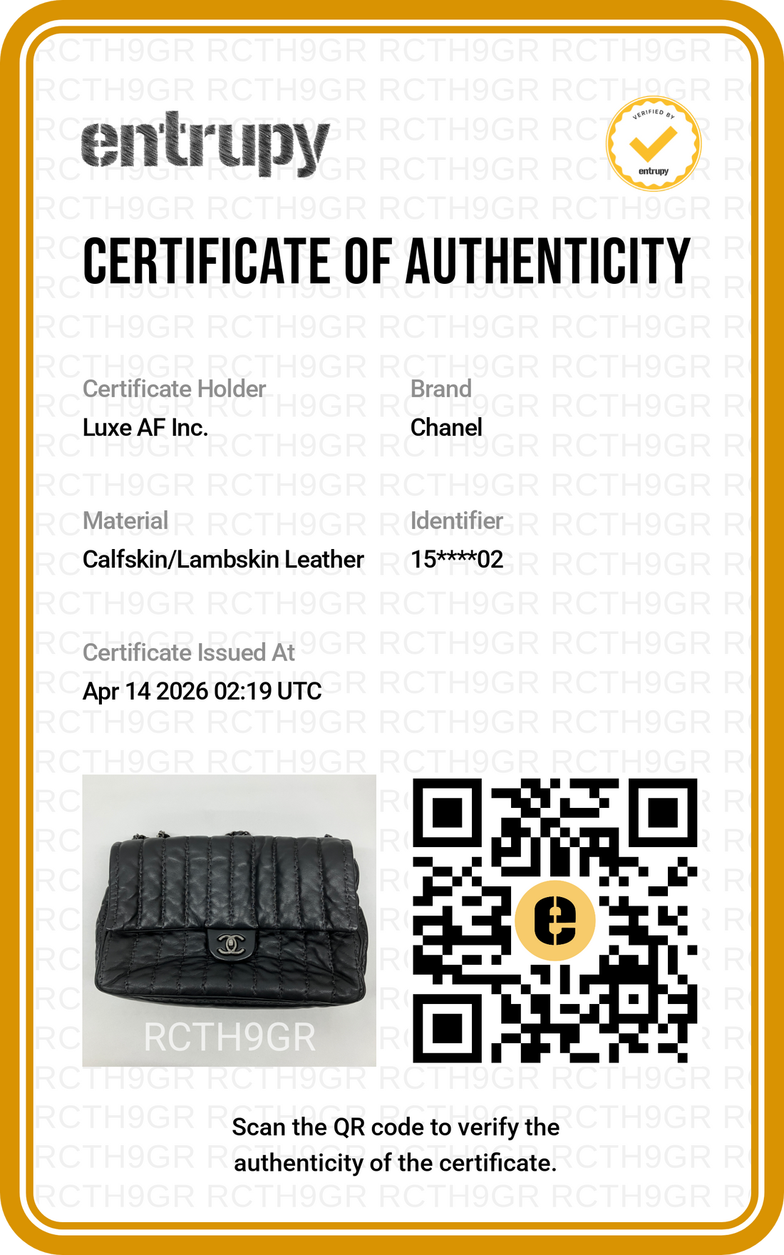 Chanel Vertical Stitch Black Quilted Leather Flap Bag(15***02) IRIS163