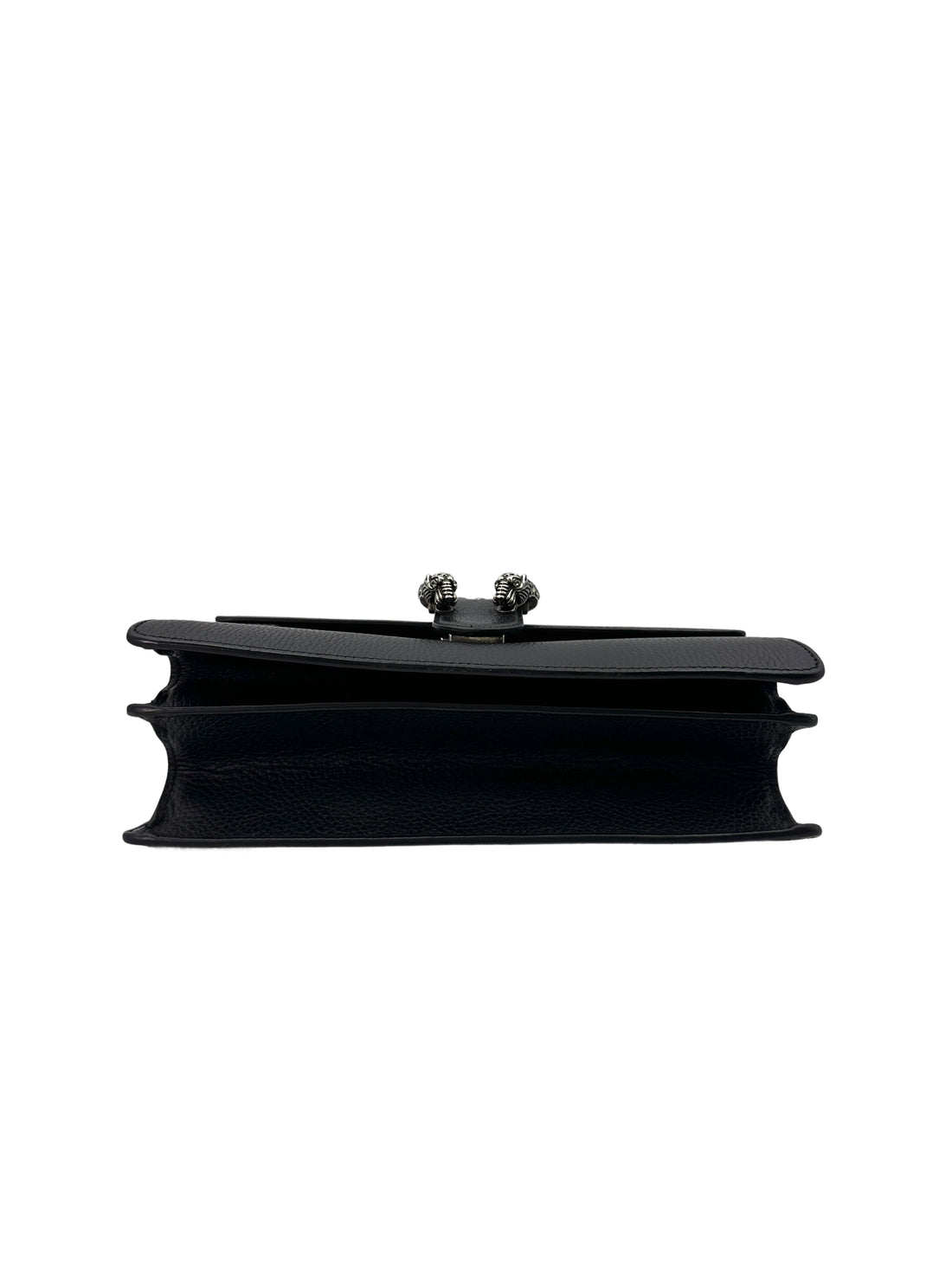 Gucci Dionysus Black Leather Bamboo Top Handle Bag GG845