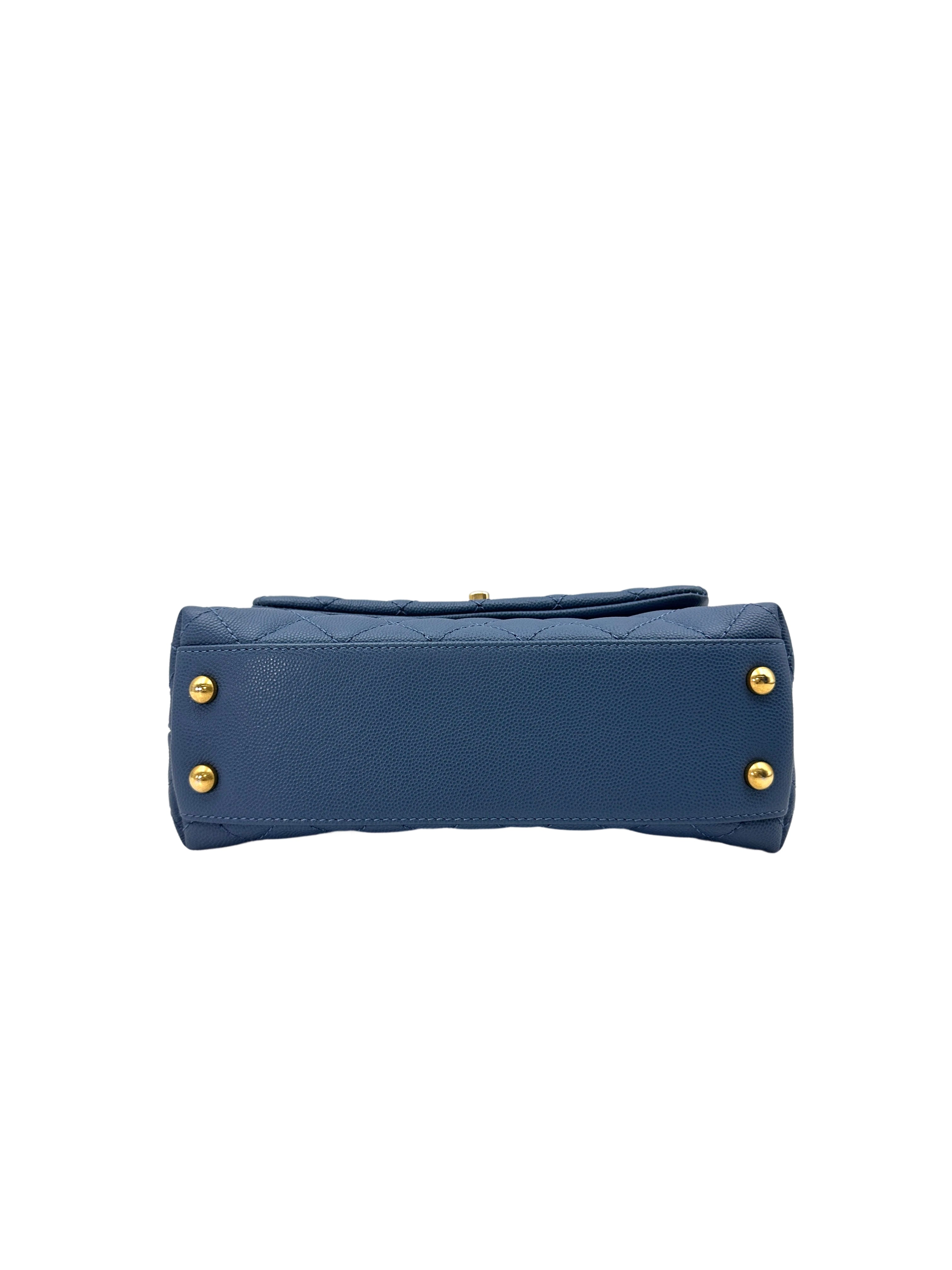 Chanel CoCo Handle Blue Quilted Calfskin Small Size Shoulder Bag(25***67) IRIS164