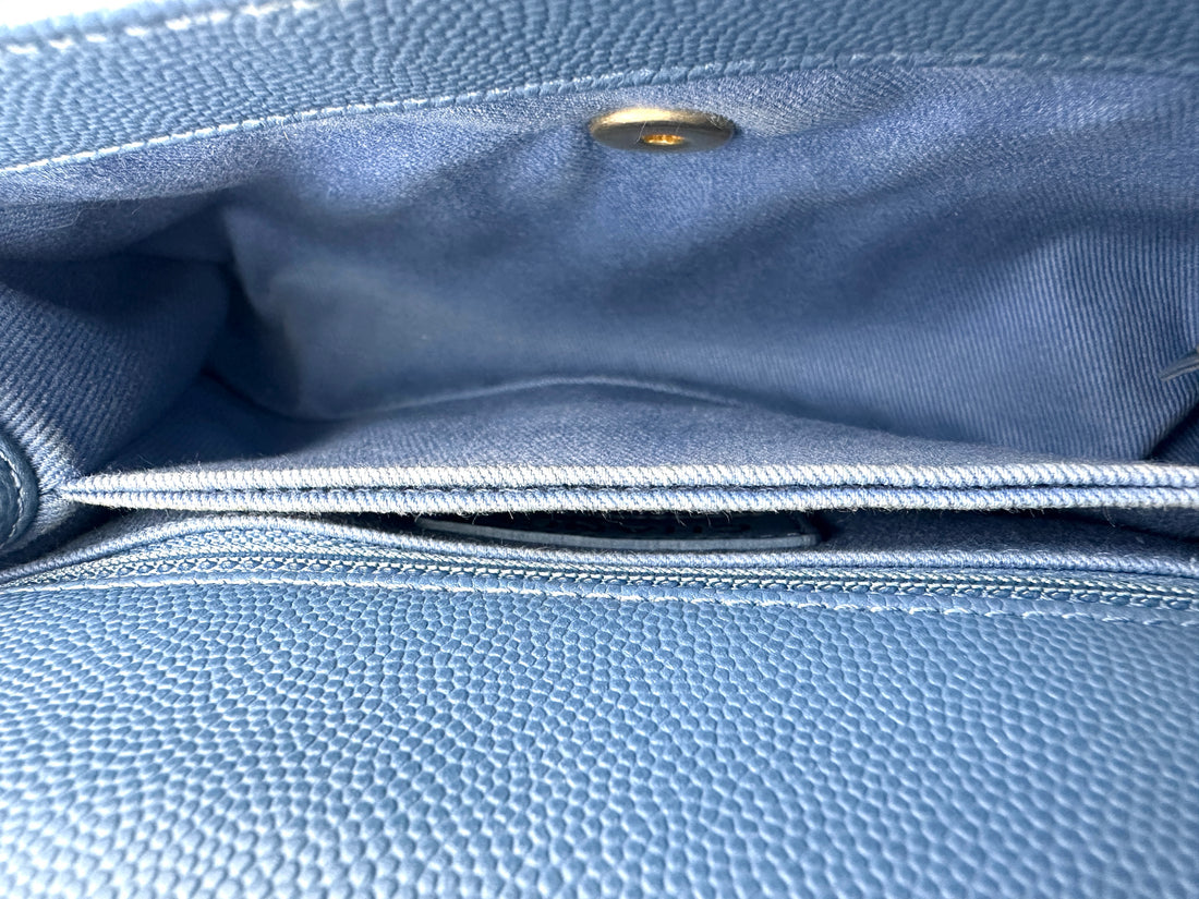 Chanel CoCo Handle Blue Quilted Calfskin Small Size Shoulder Bag(25***67) IRIS164