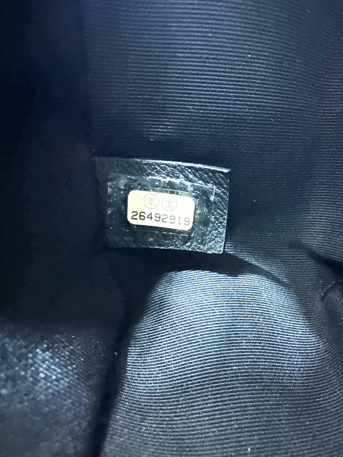 Chanel LeBoy Black Tweed & Pearl Embellishments Medium Size Flap Bag With Aged Silver Buckle(26***19) CC1779