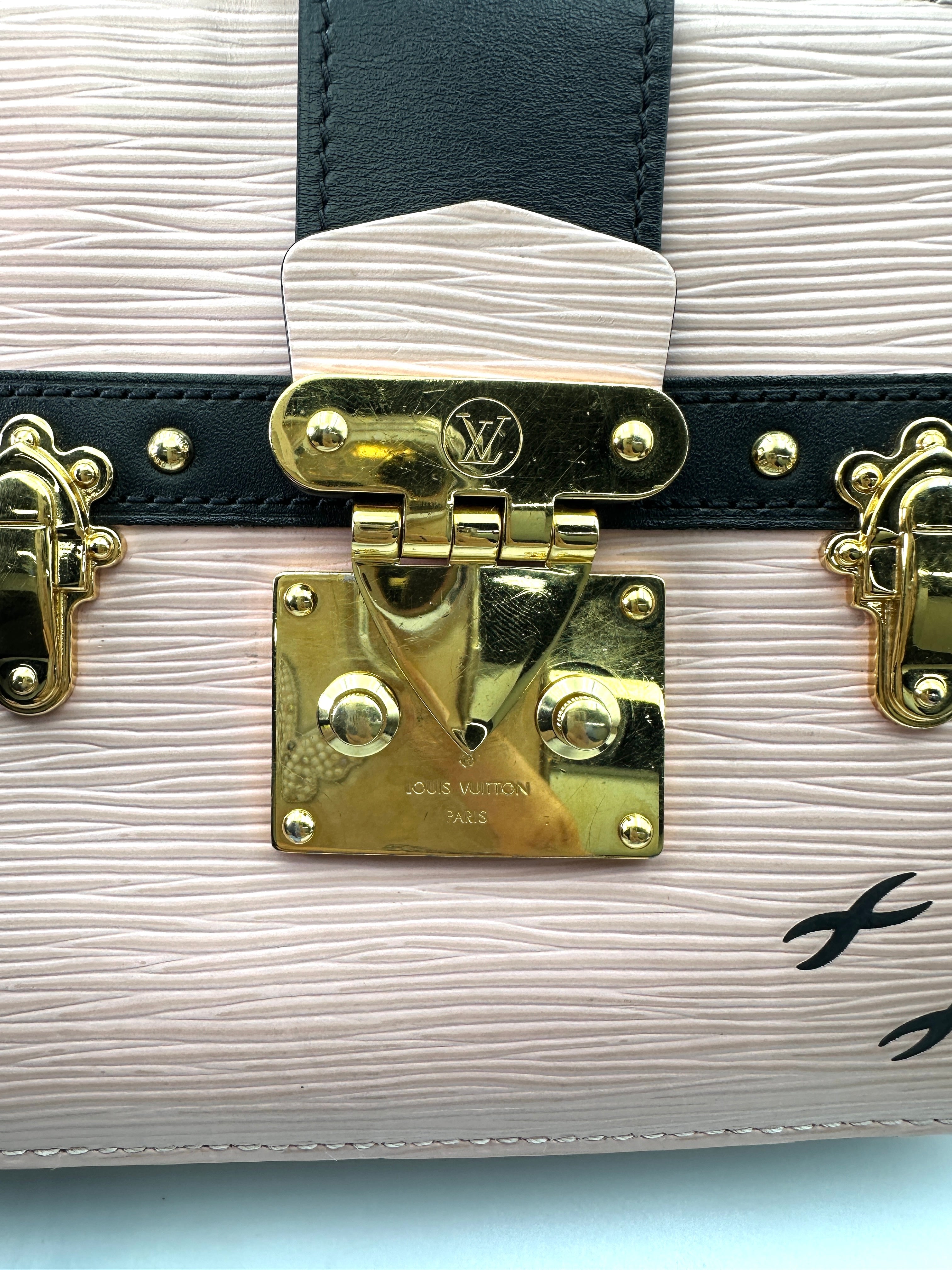 Louis Vuitton Pink Epi Leather Trunk Clutch LV2429