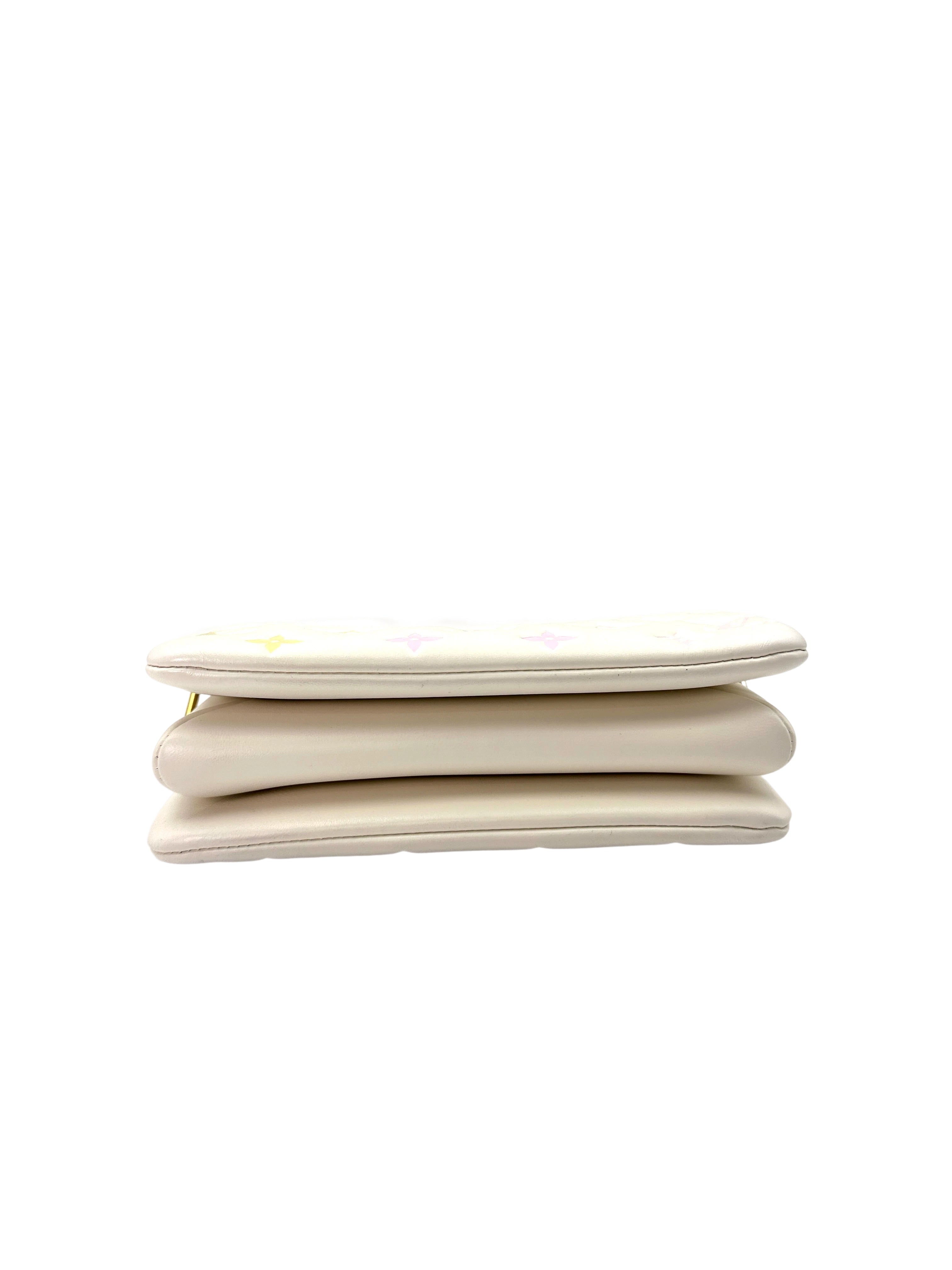 Louis Vuitton Coussin BB Milky Way White Monogram Embossed Puffy Leather Shoulder Bag IRIS146