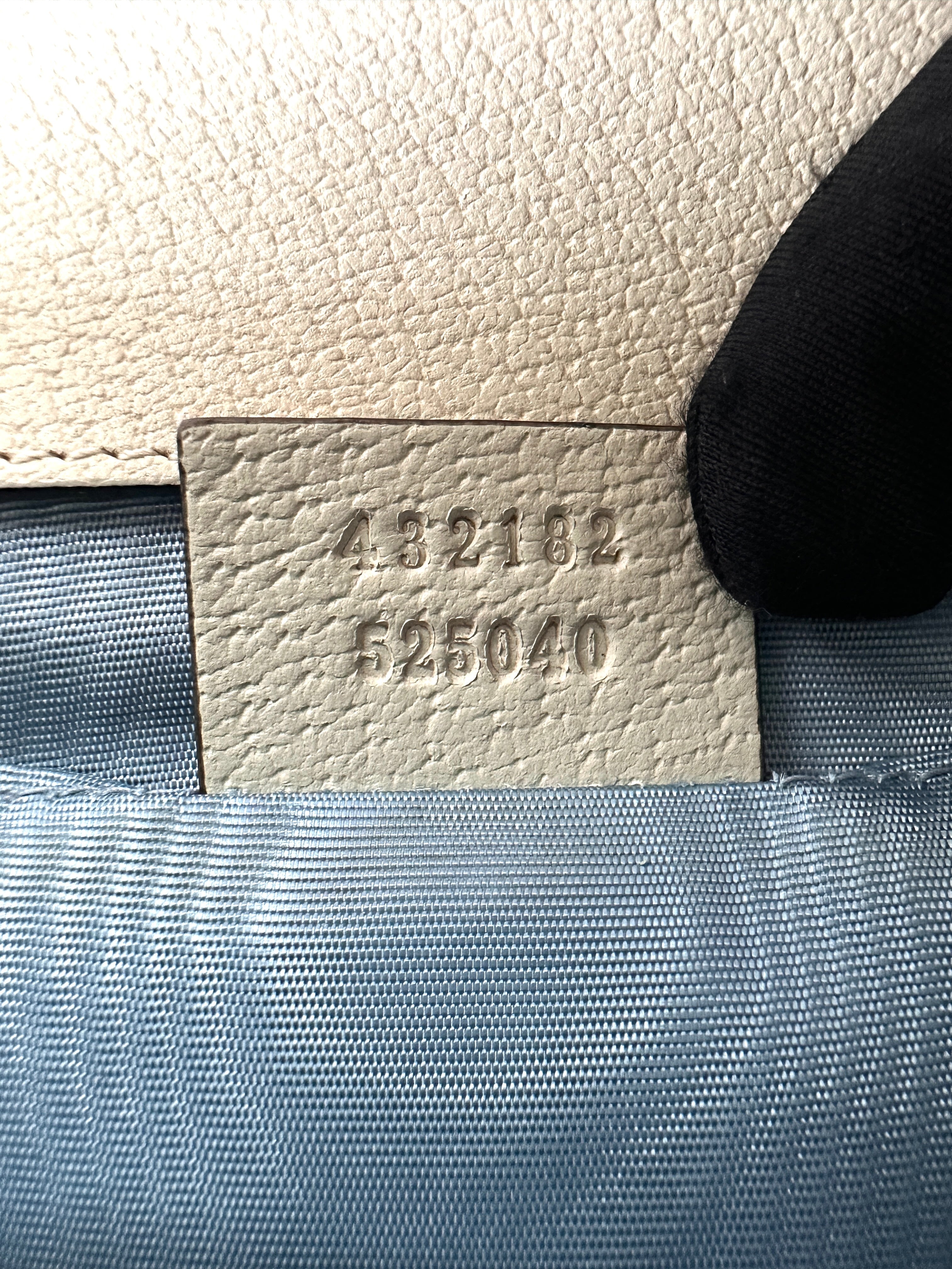 Gucci Padlock Bee Star White Leather Small Size Chain Bag GG846