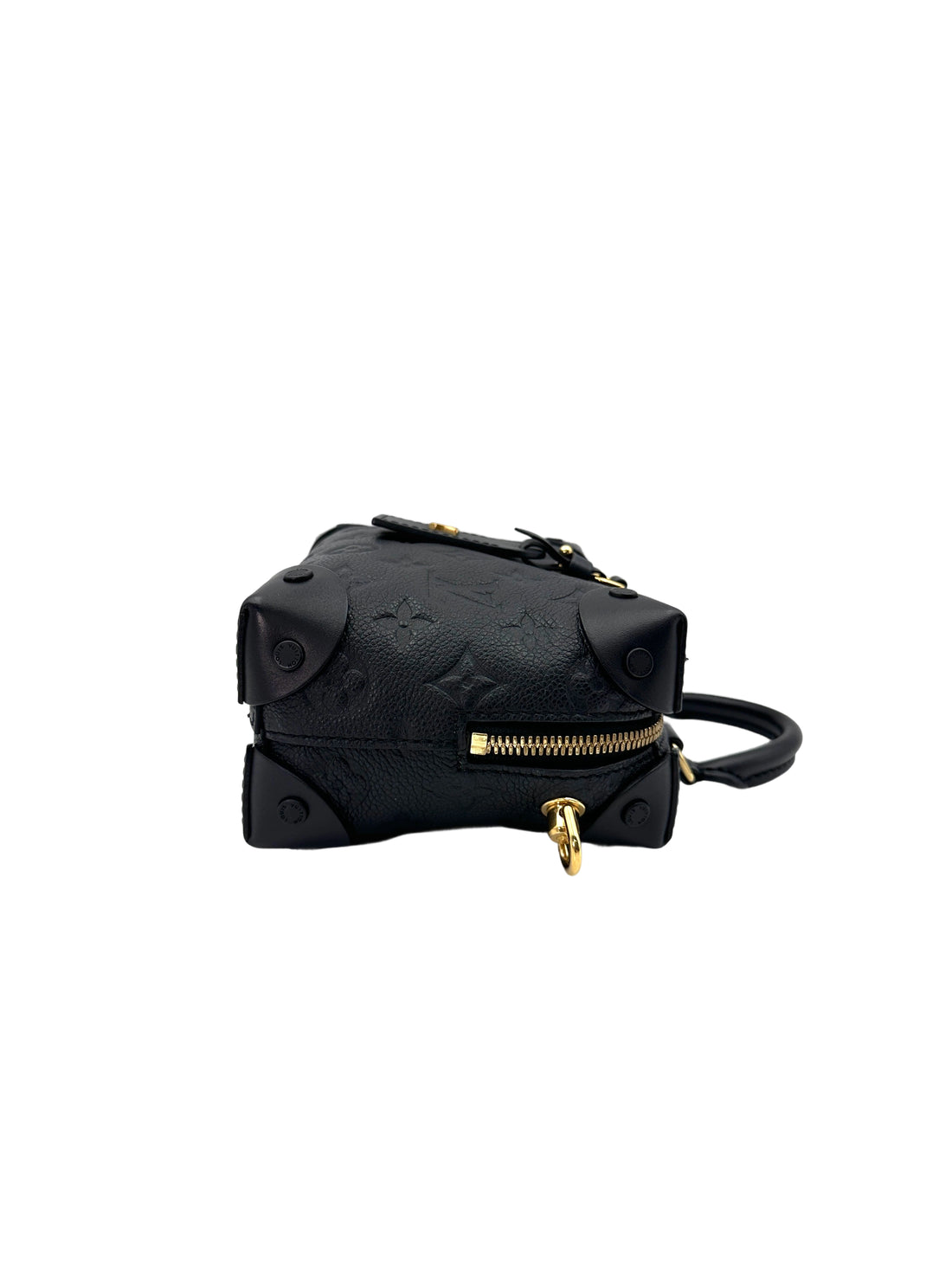 Louis Vuitton Petite Malle Souple Black Monogram Empreinte Handle Bag LV2430