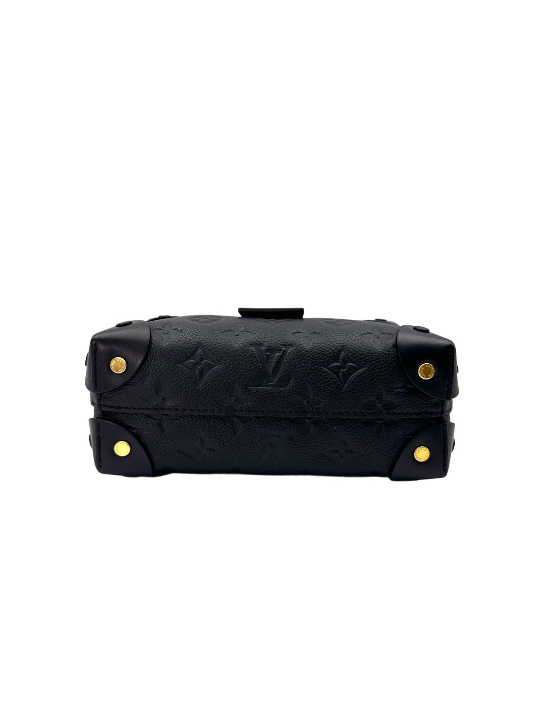 Louis Vuitton Petite Malle Souple Black Monogram Empreinte Handle Bag LV2430