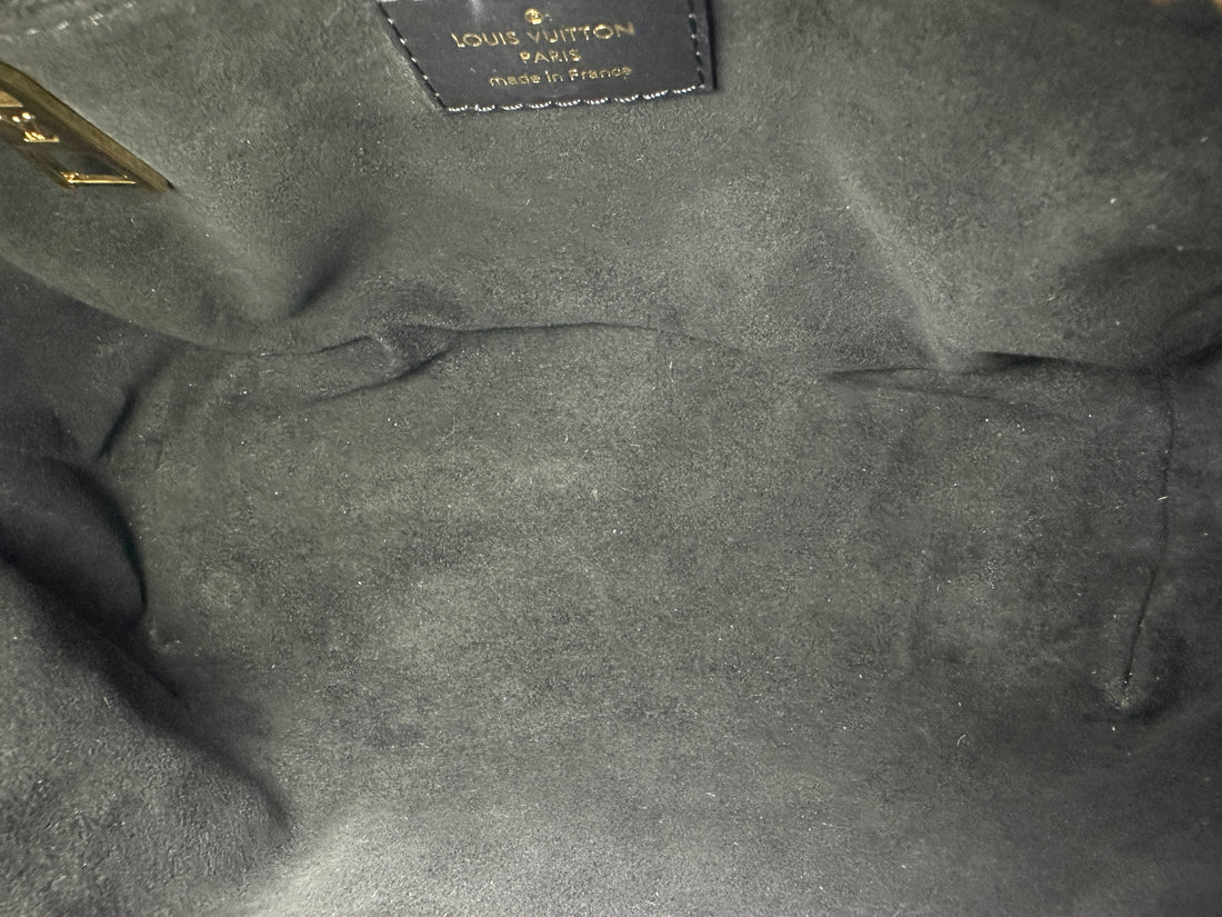Louis Vuitton Petite Malle Souple Black Monogram Empreinte Handle Bag LV2430