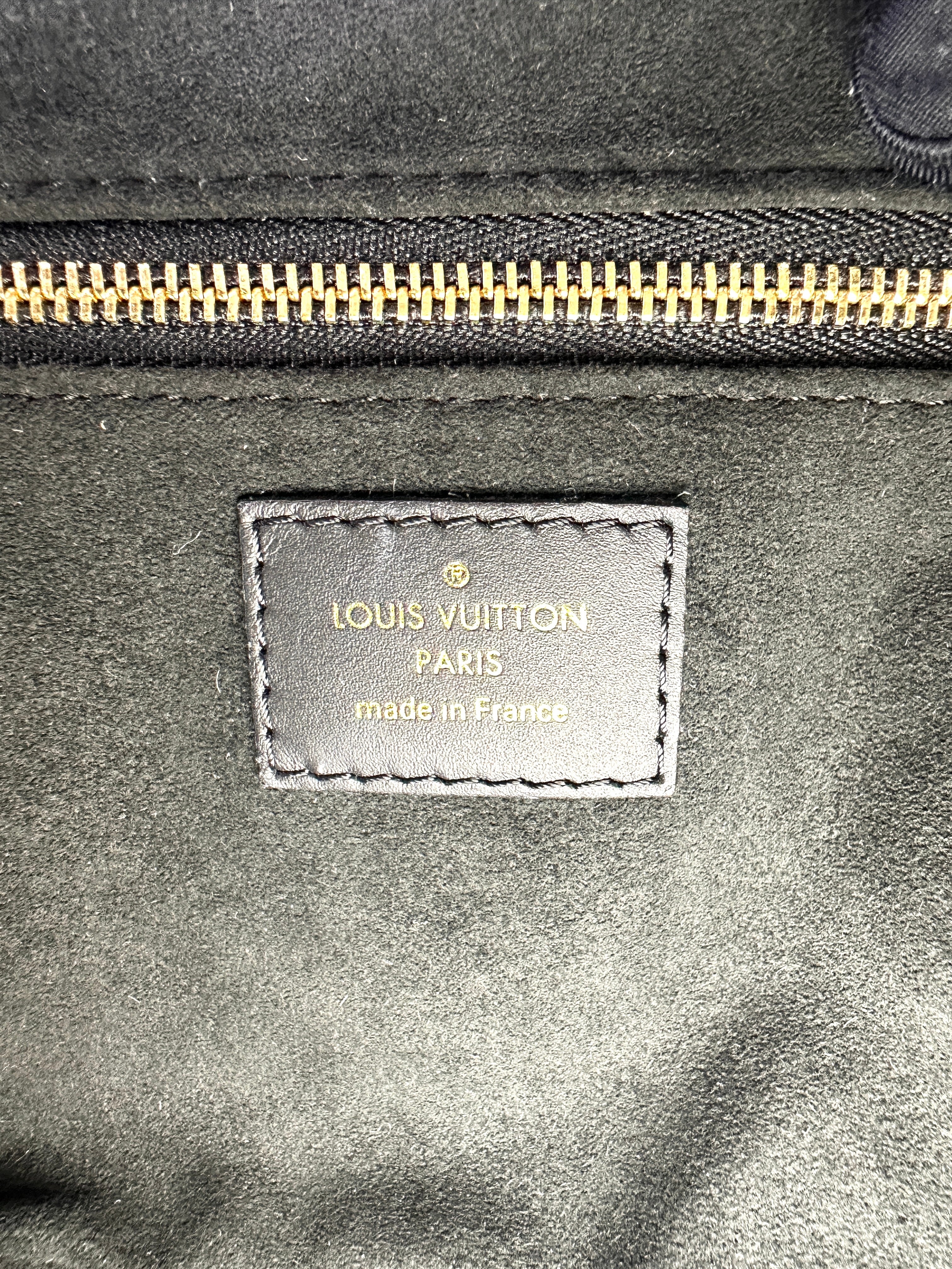 Louis Vuitton Petite Malle Souple Black Monogram Empreinte Handle Bag LV2430