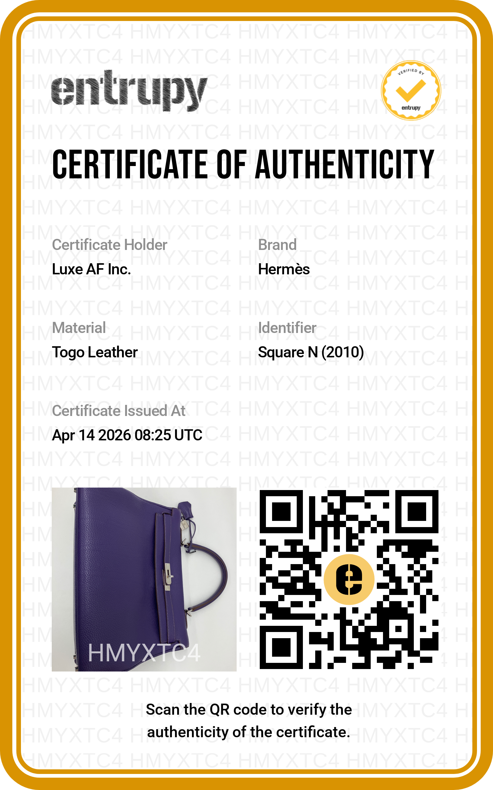 Hermes Kelly 35 Purple Leather Handle Bag With Silver Hardware HR94