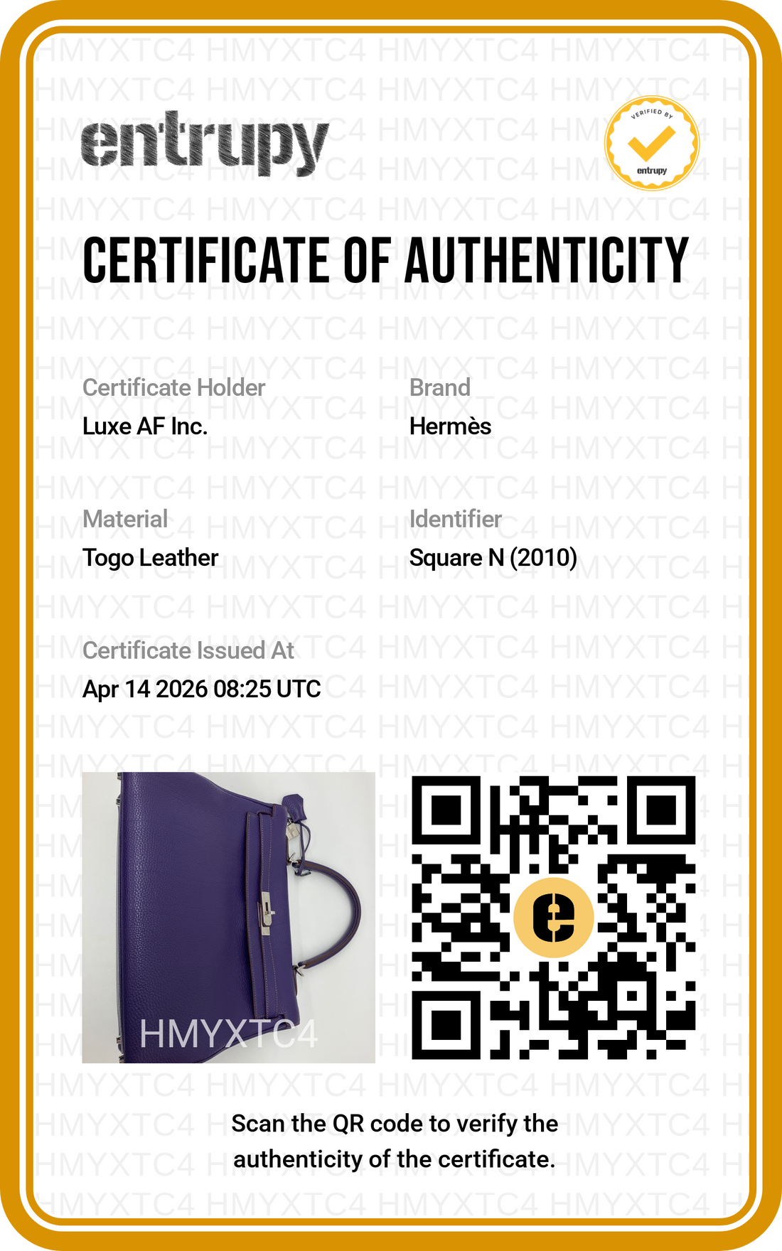 Hermes Kelly 35 Purple Leather Handle Bag With Silver Hardware HR94
