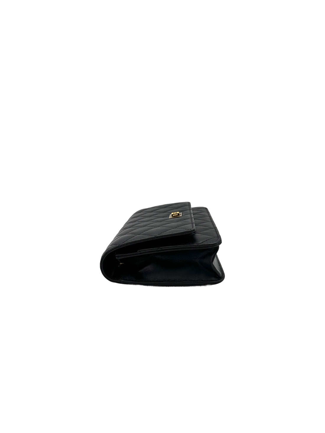 Chanel 2.55 Reissue Black Quilted Leather Wallet On Chain(21***93) CC1784