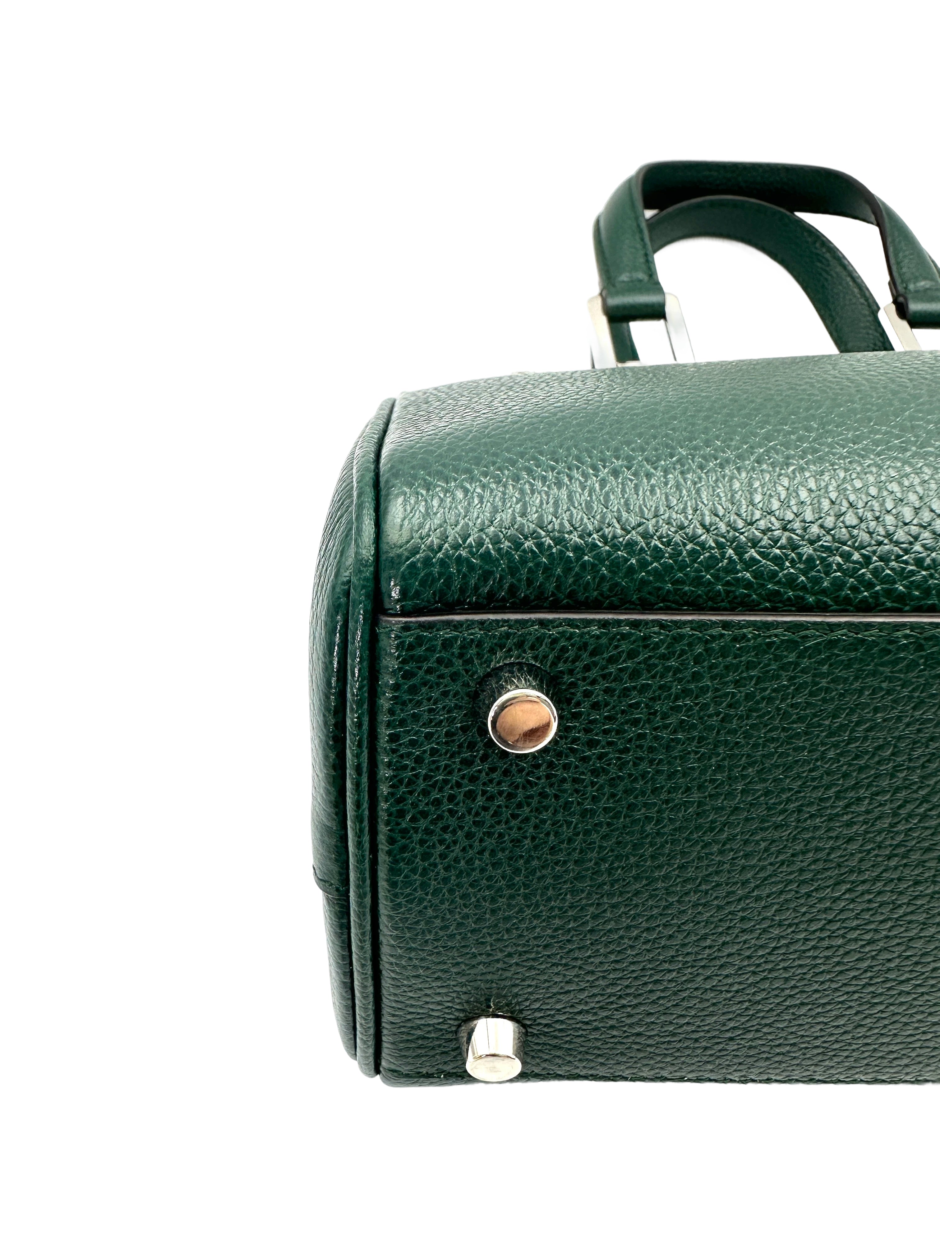 Gucci Zumi Green Leather Small Size Handle Bag GG847