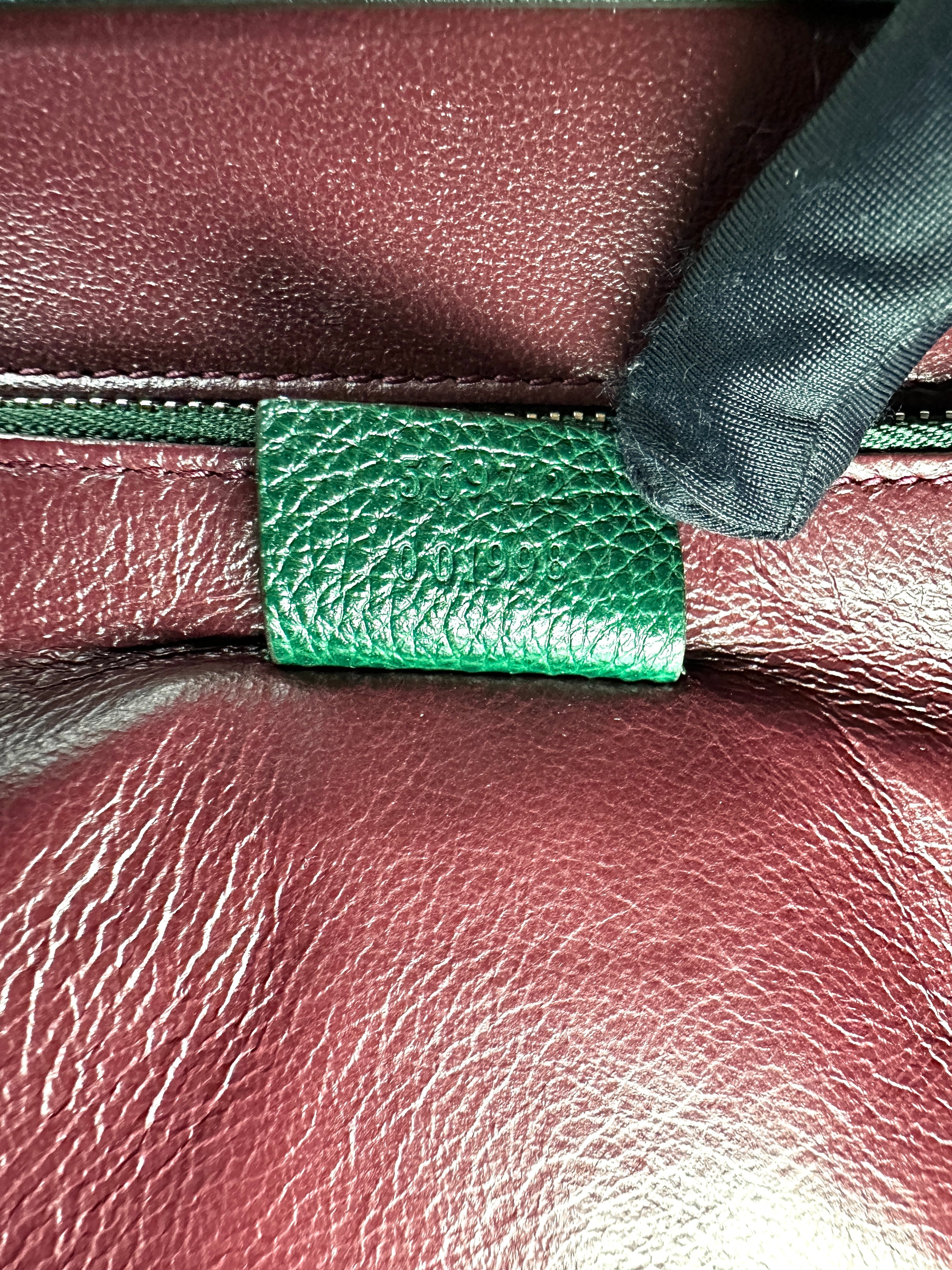 Gucci Zumi Green Leather Small Size Handle Bag GG847
