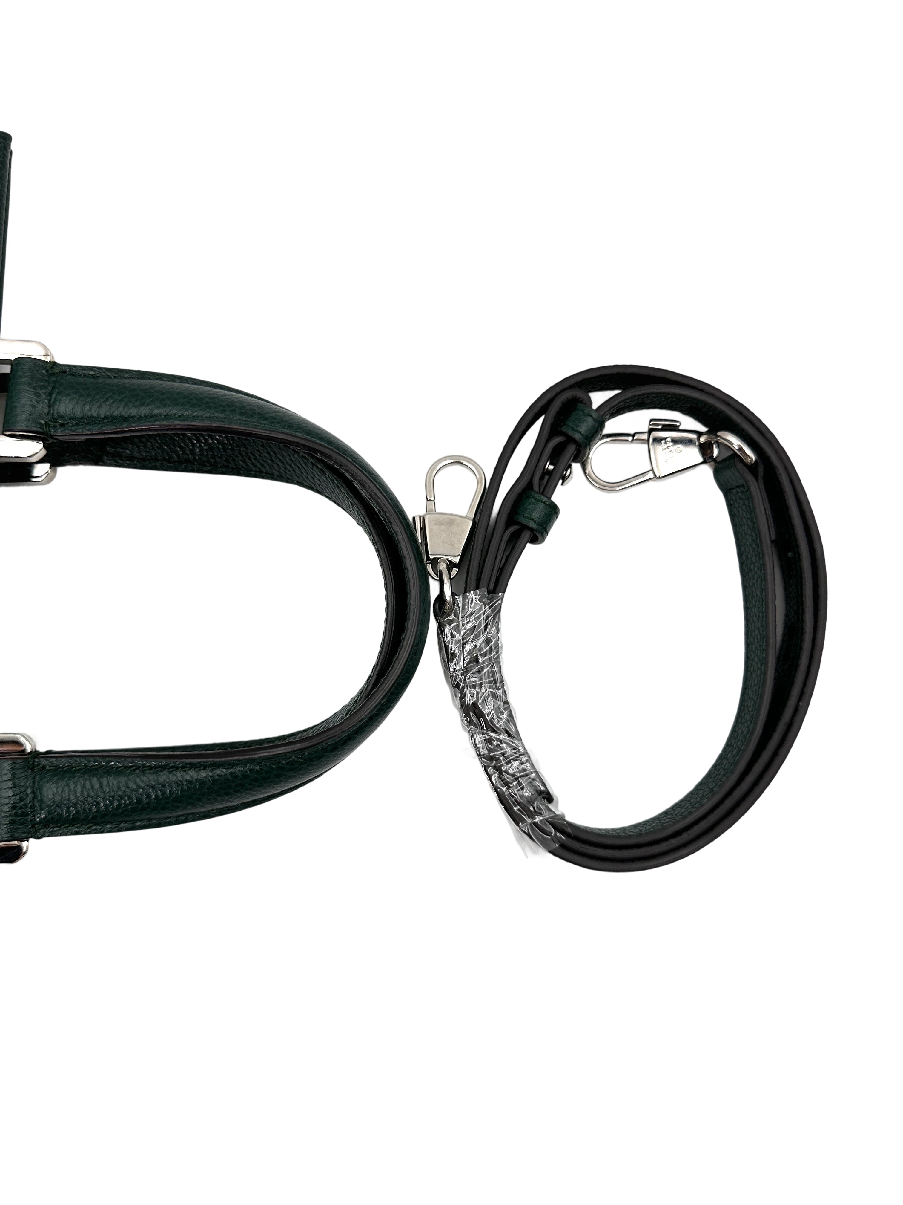 Gucci Zumi Green Leather Small Size Handle Bag GG847