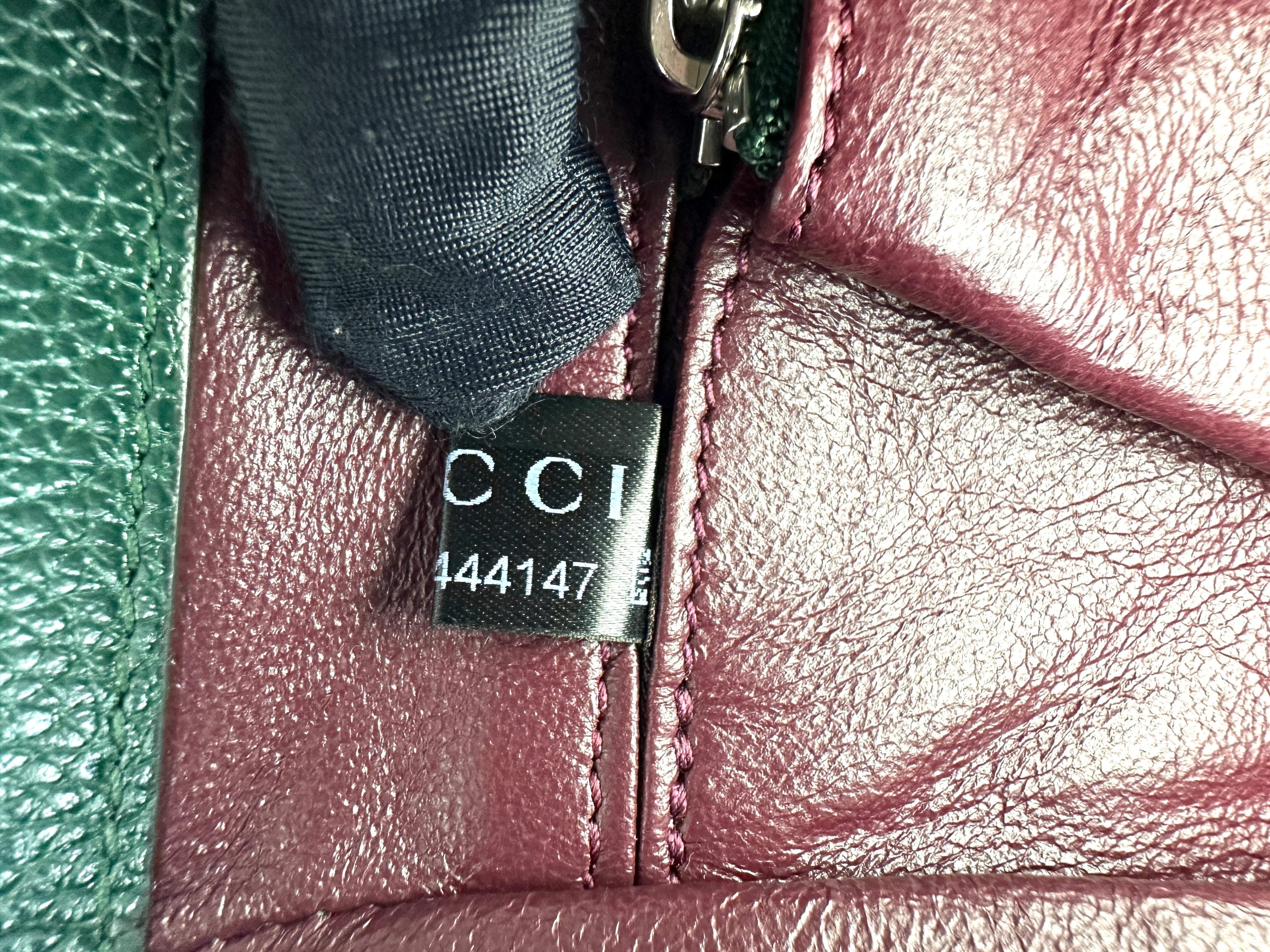 Gucci Zumi Green Leather Small Size Handle Bag GG847
