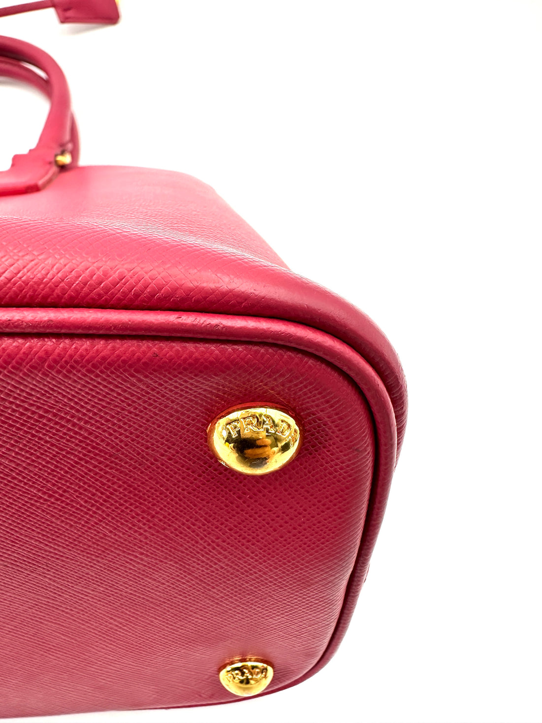 Prada Promenade Pink Saffiano Lux Leather Medium Size Handle Bag PR264
