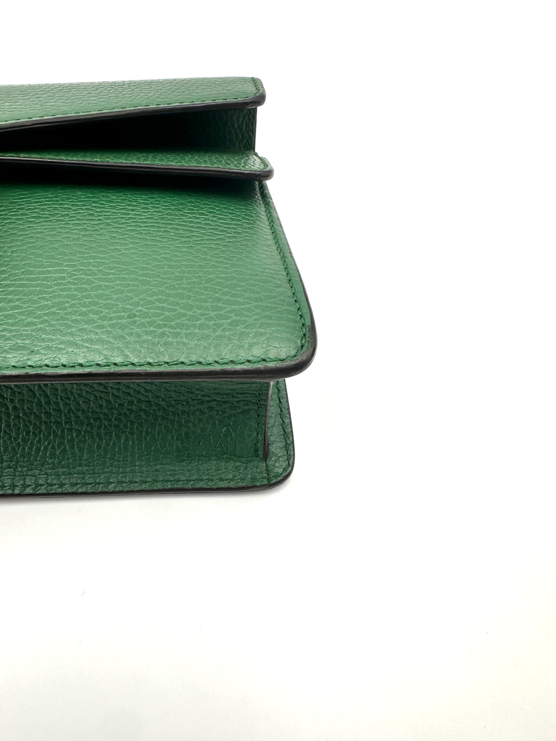 Gucci Dionysus Green Leather Medium Size Shoulder Bag With Blue Enamel GG848
