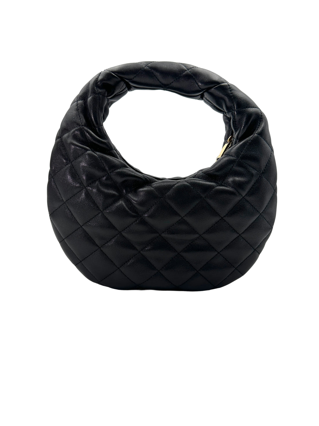 Saint Laurent Icarino Black Quilted Leather Medium Size Hobo Bag SL186