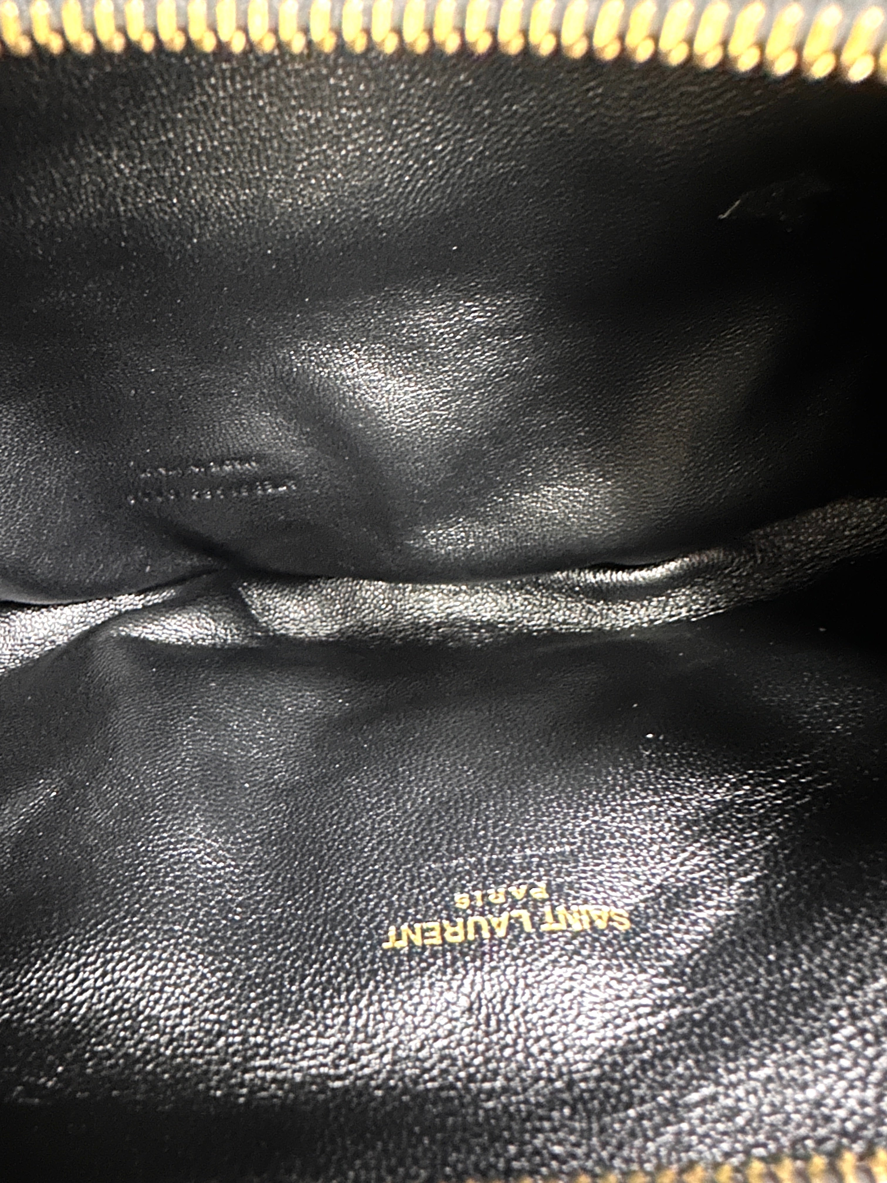 Saint Laurent Icarino Black Quilted Leather Medium Size Hobo Bag SL186