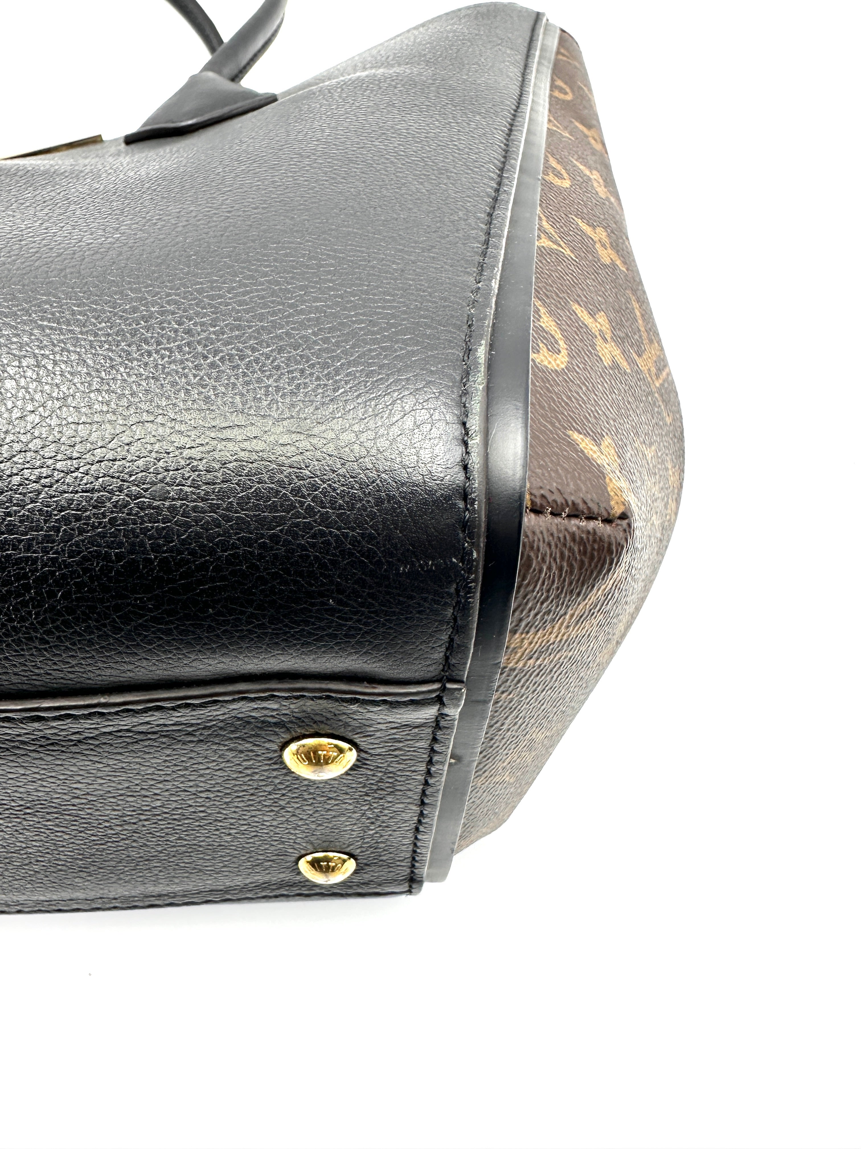 Louis Vuitton Kimono Monogram Canvas & Black Leather Tote Bag LV2435