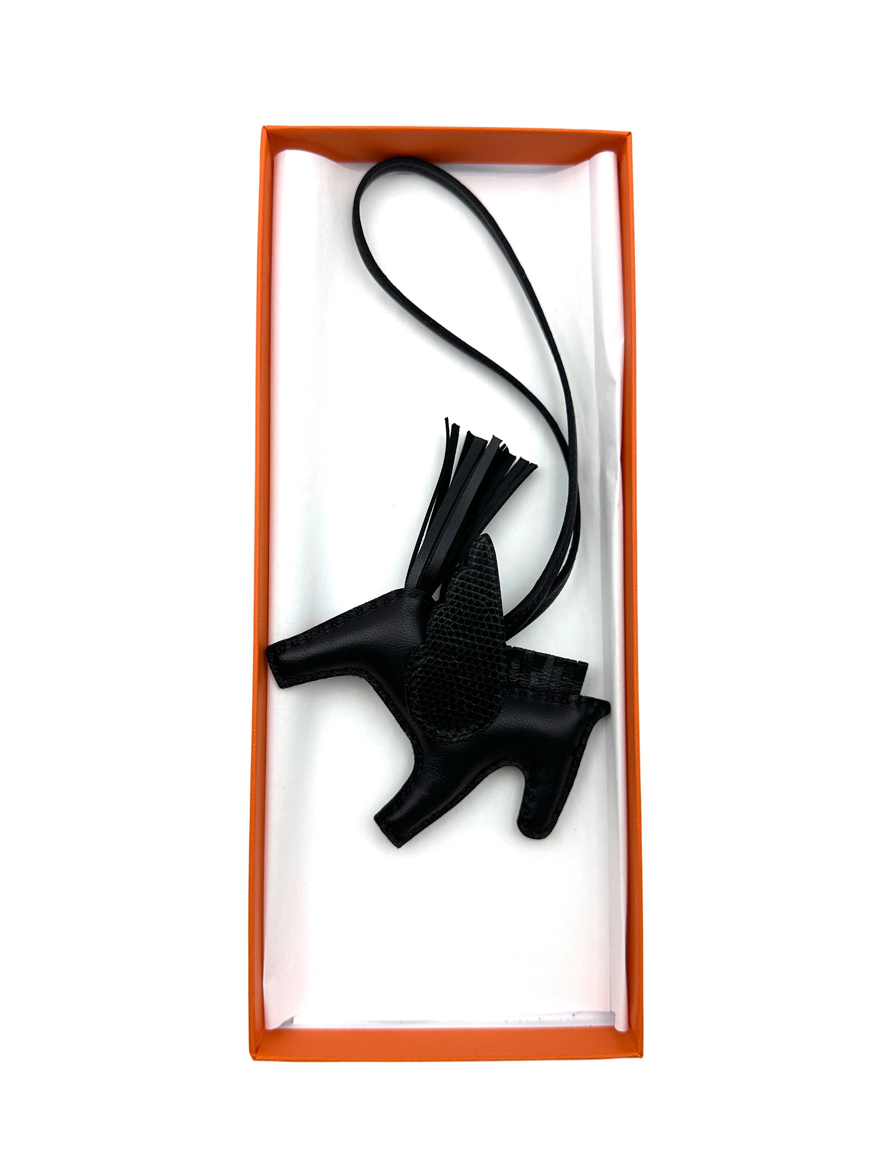 Hermes Rodeo Pegase Black Bag Charm HRA260422
