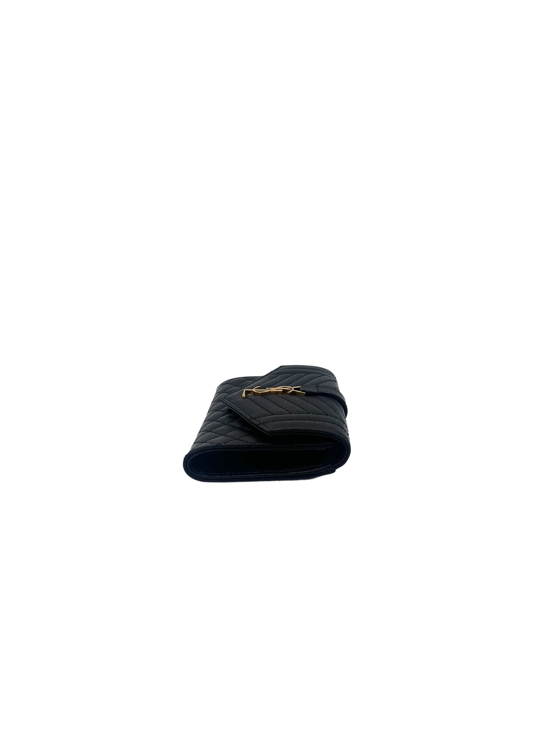 Saint Laurent Envelope Black Quilted Leather Flap Bag SL187