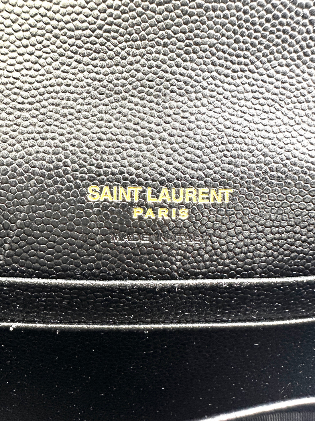 Saint Laurent Envelope Black Quilted Leather Flap Bag SL187