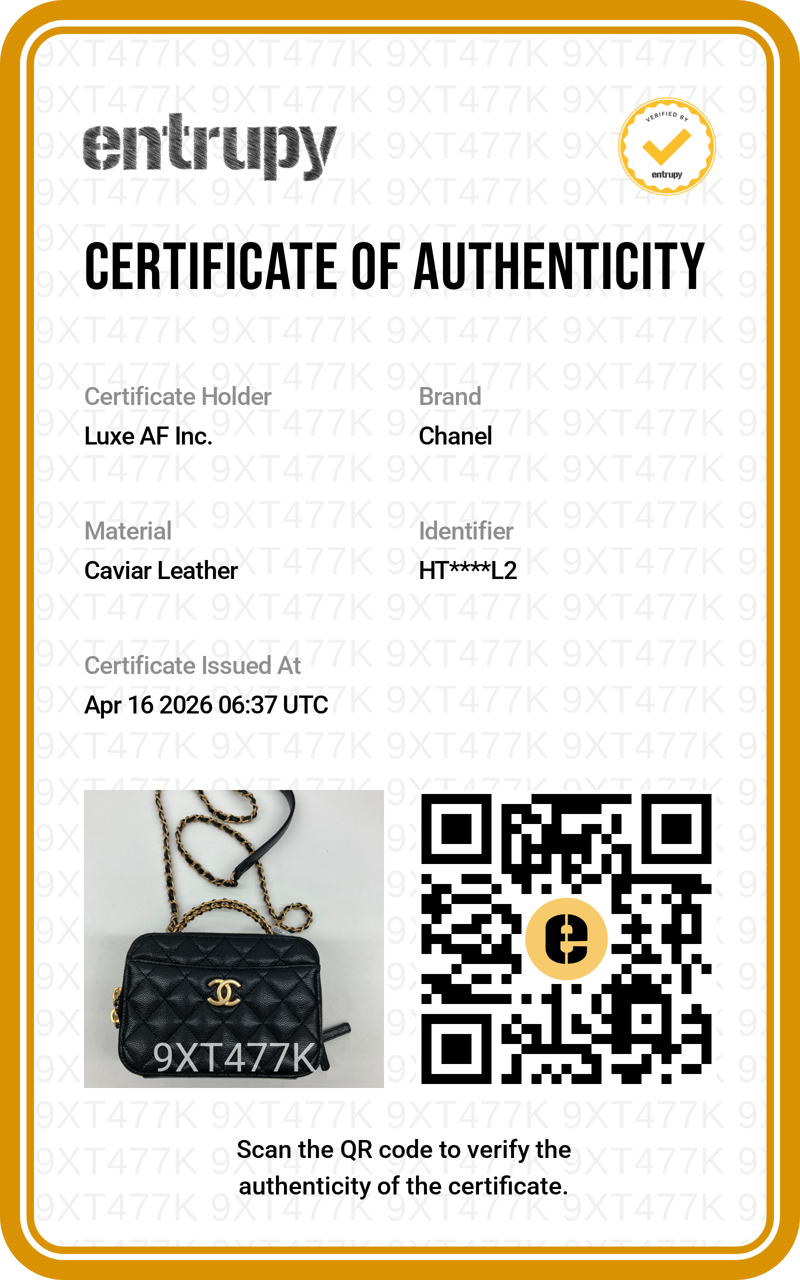 Chanel 22S Black Quilted Leather Vanity Case With Gold Hardware(HT***L2) CC1786