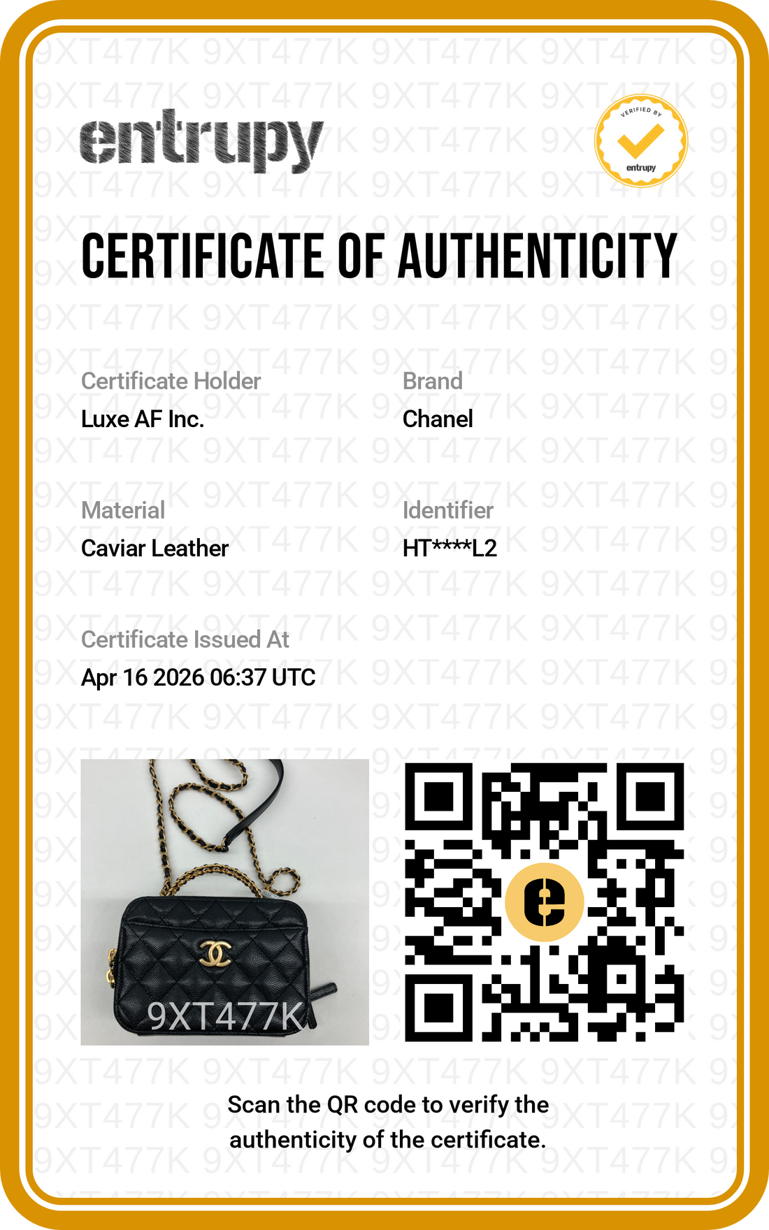 Chanel 22S Black Quilted Leather Vanity Case With Gold Hardware(HT***L2) CC1786