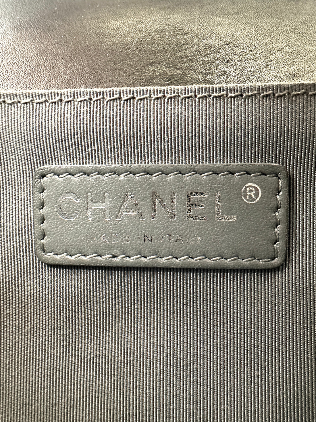 Chanel LeBoy Black Chevron Quilted Leather Medium Size Flap Bag With Silver Buckle(20***63) CC1790