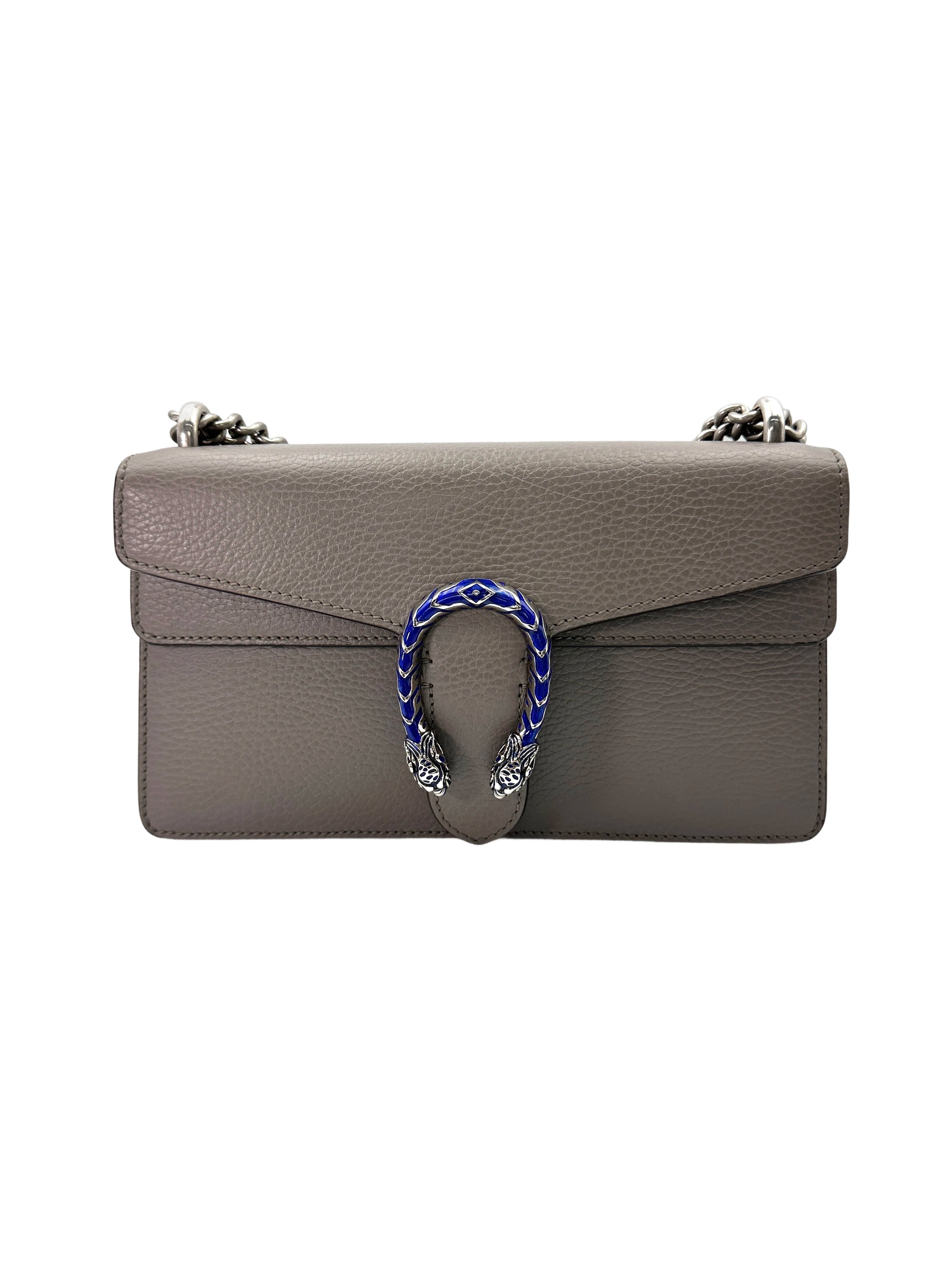 Gucci Dionysus Grey Textured Leather Shoulder Bag GG849