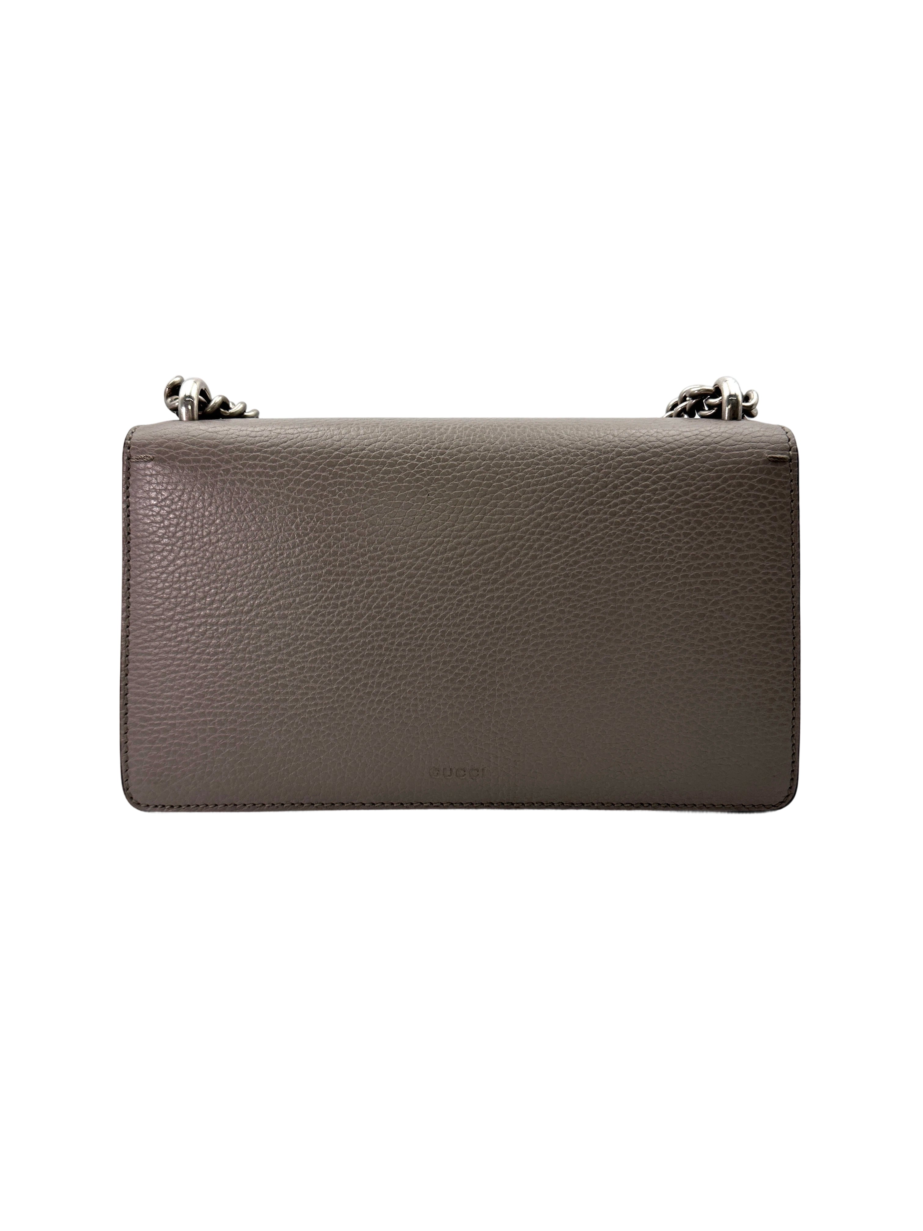 Gucci Dionysus Grey Textured Leather Shoulder Bag GG849