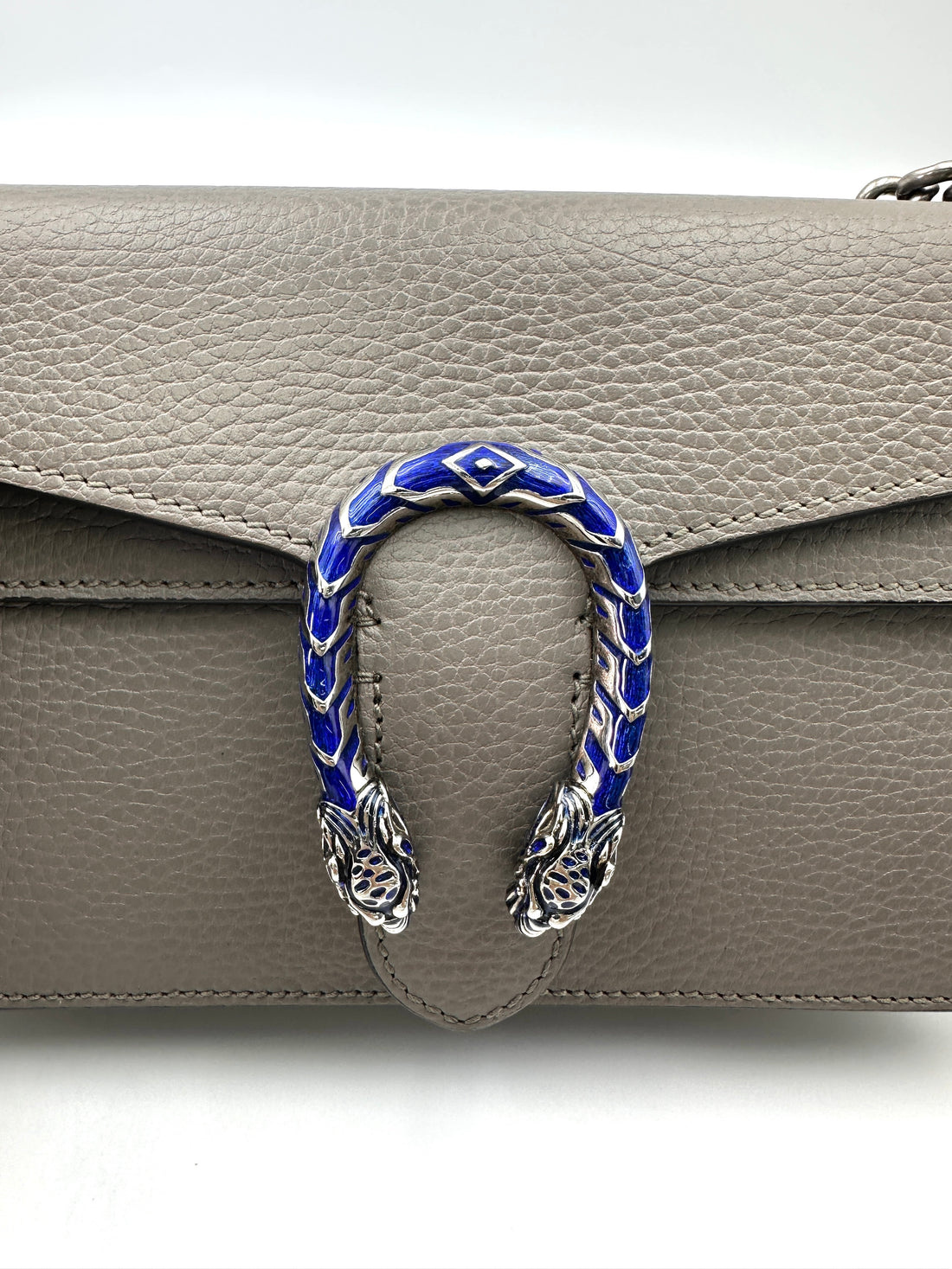 Gucci Dionysus Grey Textured Leather Shoulder Bag GG849