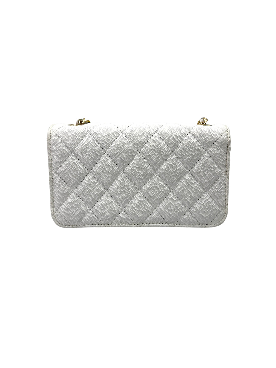 Chanel Casino White Quilted Calfskin Wallet On Chain(L3***PJ) CC1789