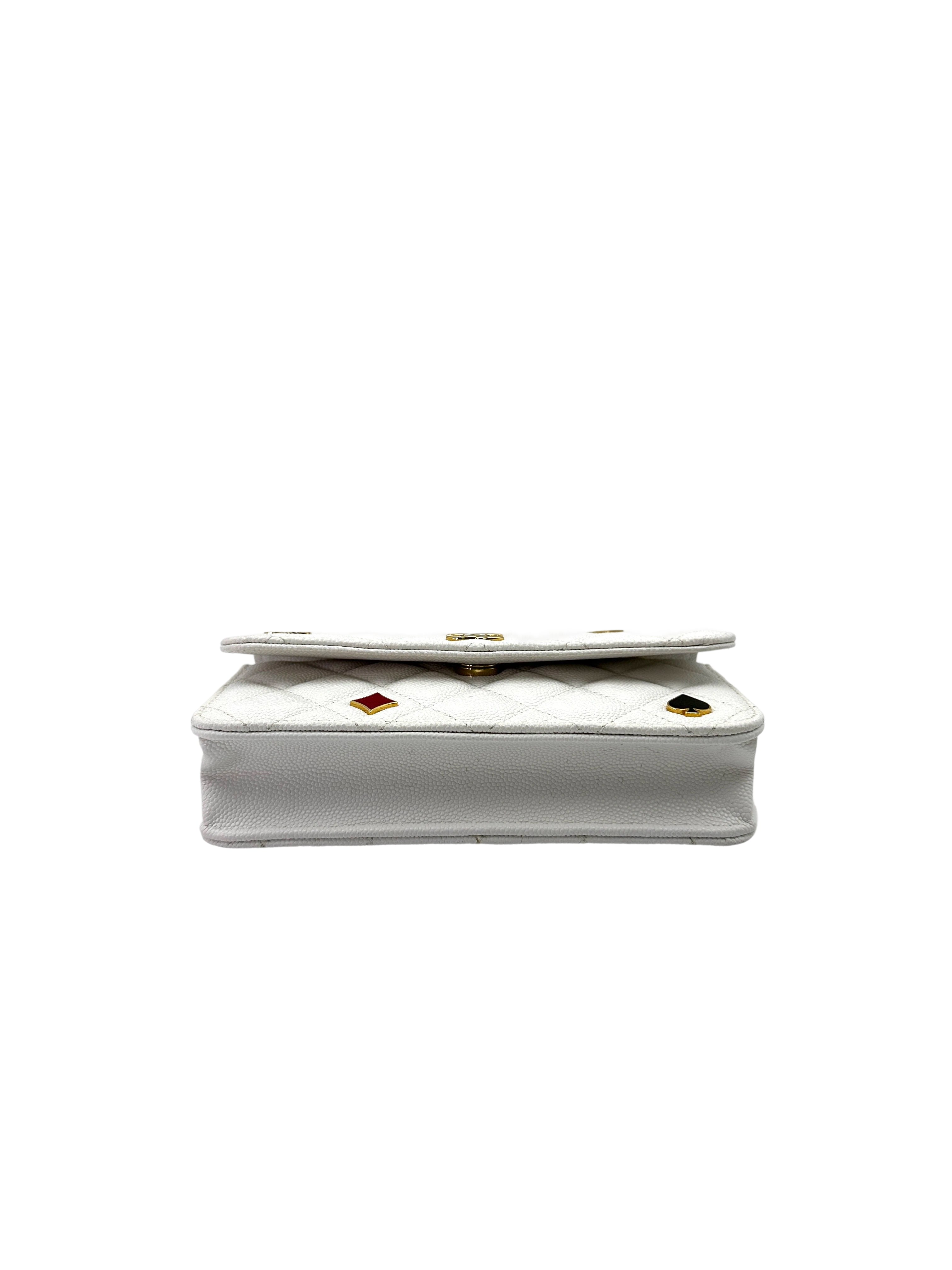 Chanel Casino White Quilted Calfskin Wallet On Chain(L3***PJ) CC1789