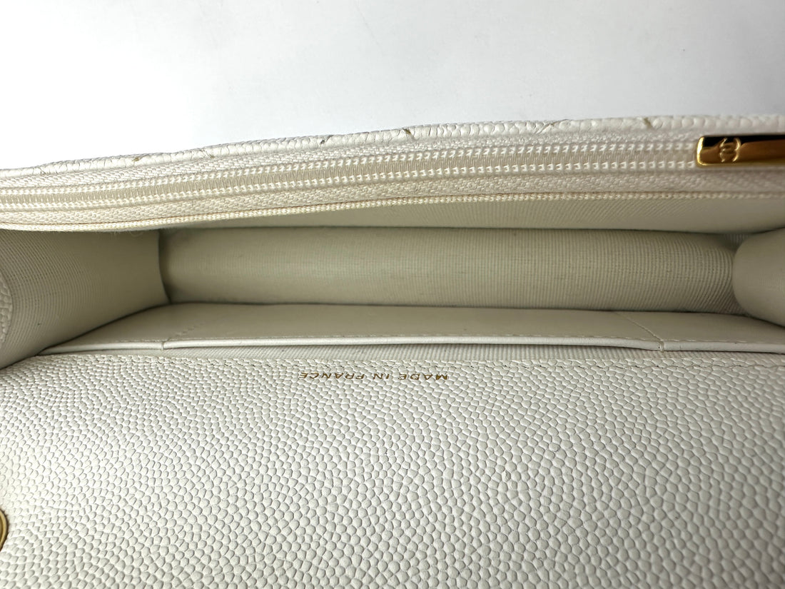 Chanel Casino White Quilted Calfskin Wallet On Chain(L3***PJ) CC1789