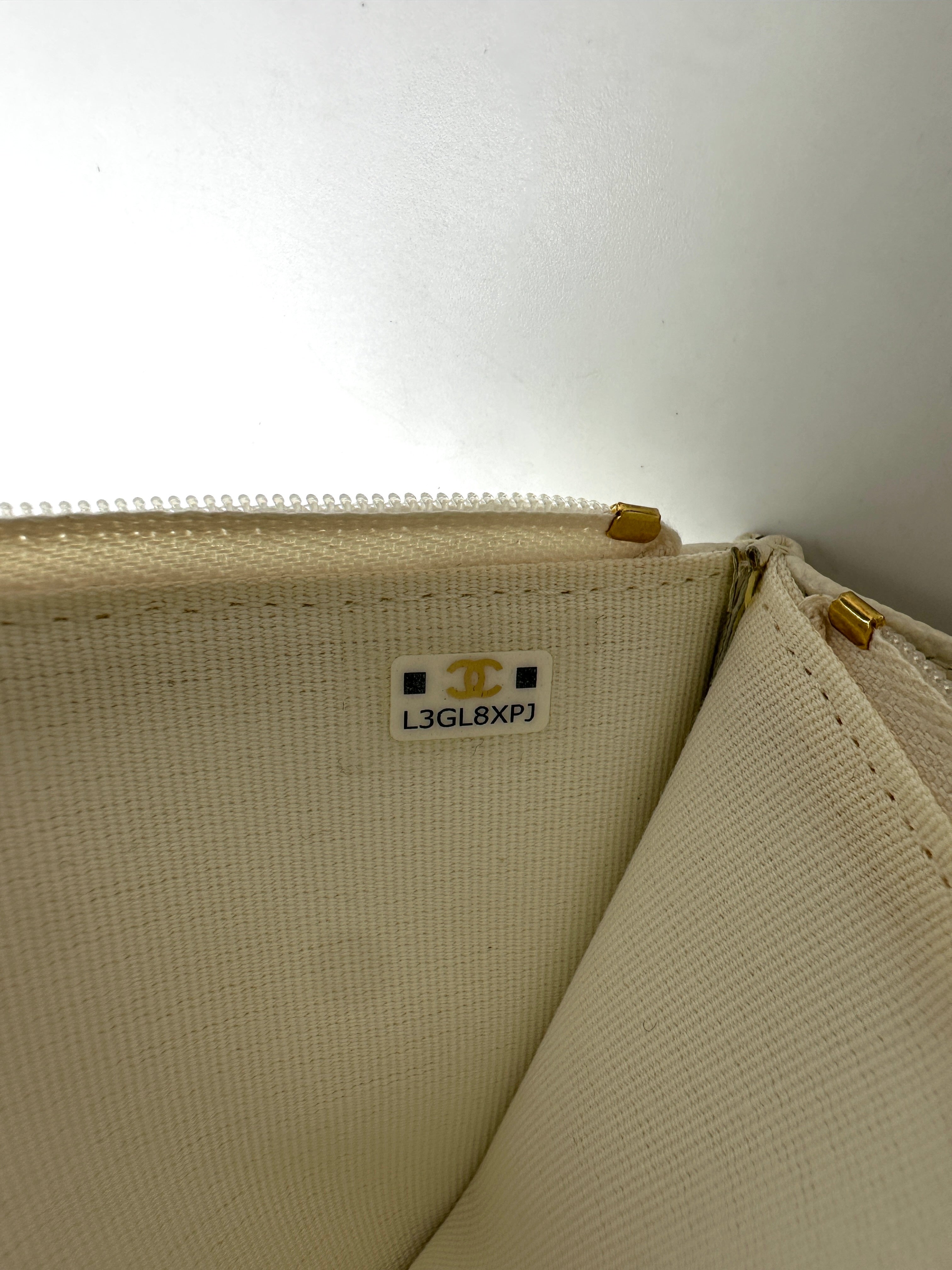 Chanel Casino White Quilted Calfskin Wallet On Chain(L3***PJ) CC1789