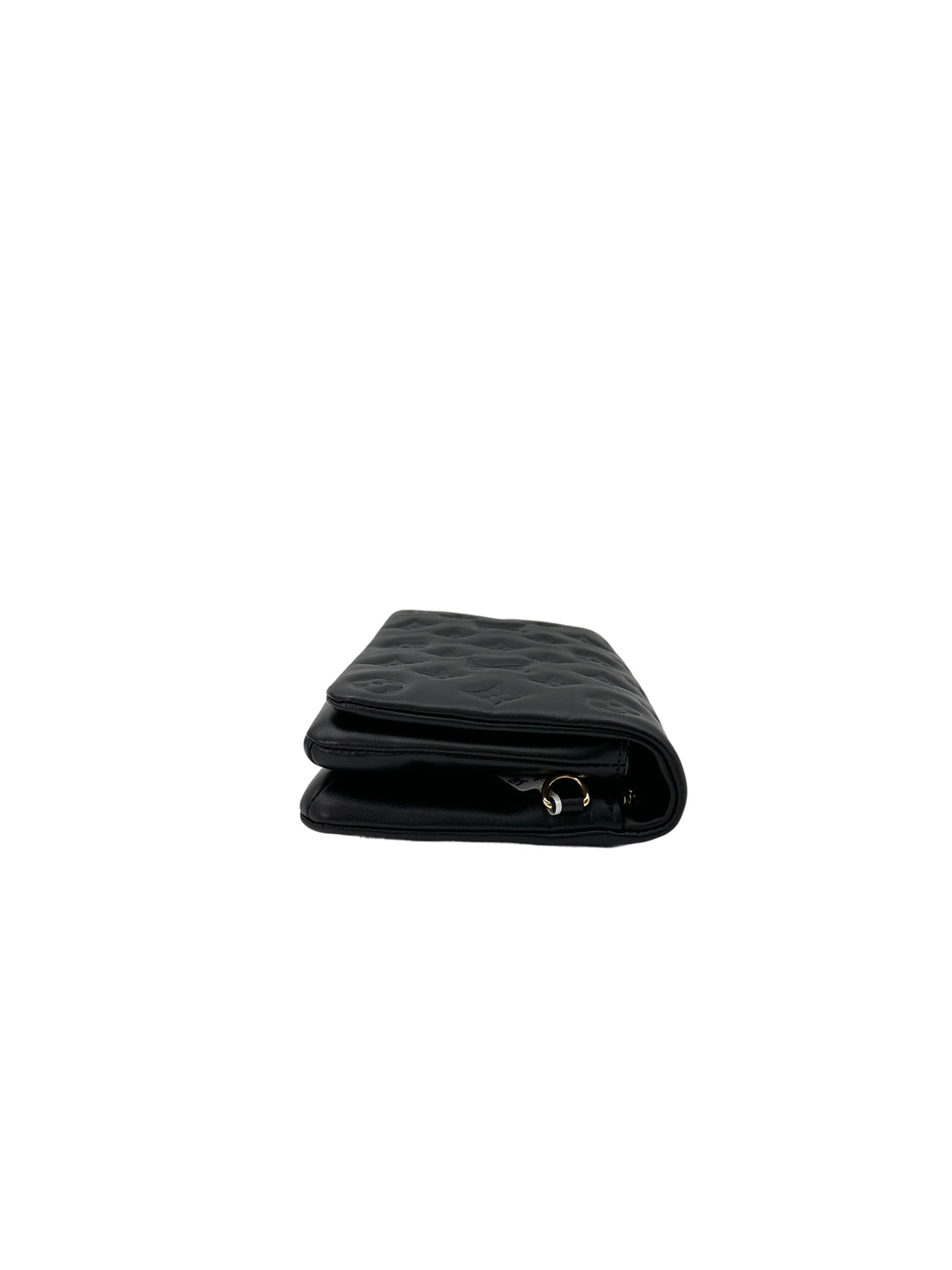Louis Vuitton Coussin Black Monogram Embossed Leather Wallet On Chain LV2440