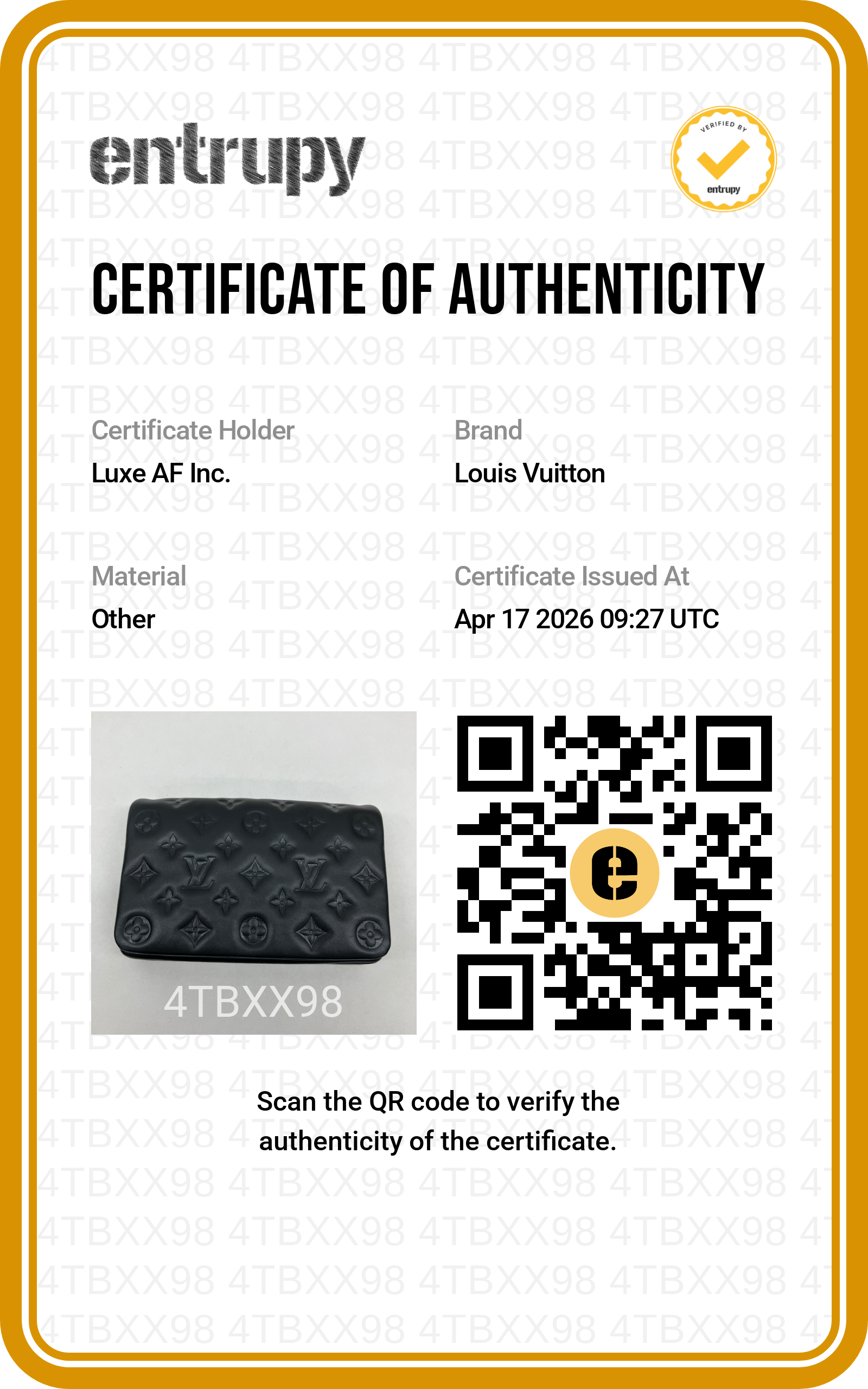 Louis Vuitton Coussin Black Monogram Embossed Leather Wallet On Chain LV2440