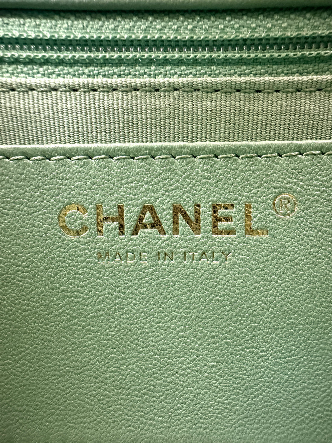 Chanel Mint Green Quilted Leather Flap Bag With Gold Hardware(CH***XG) IRIS168