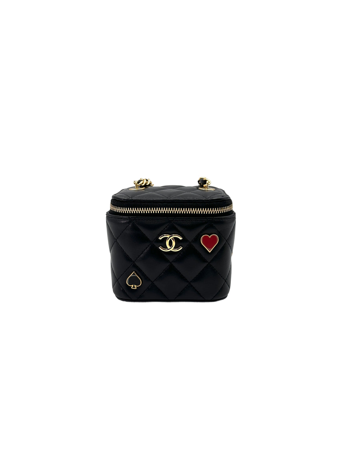 Chanel CoCo Casino Black Quilted Leather Mini Vanity Case(LA***C6) CC1791