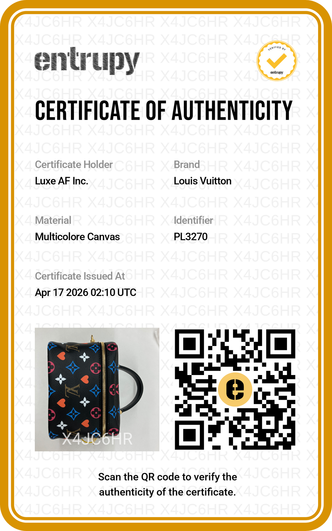 Louis Vuitton Game On Black Monogram Vanity Case LV2437