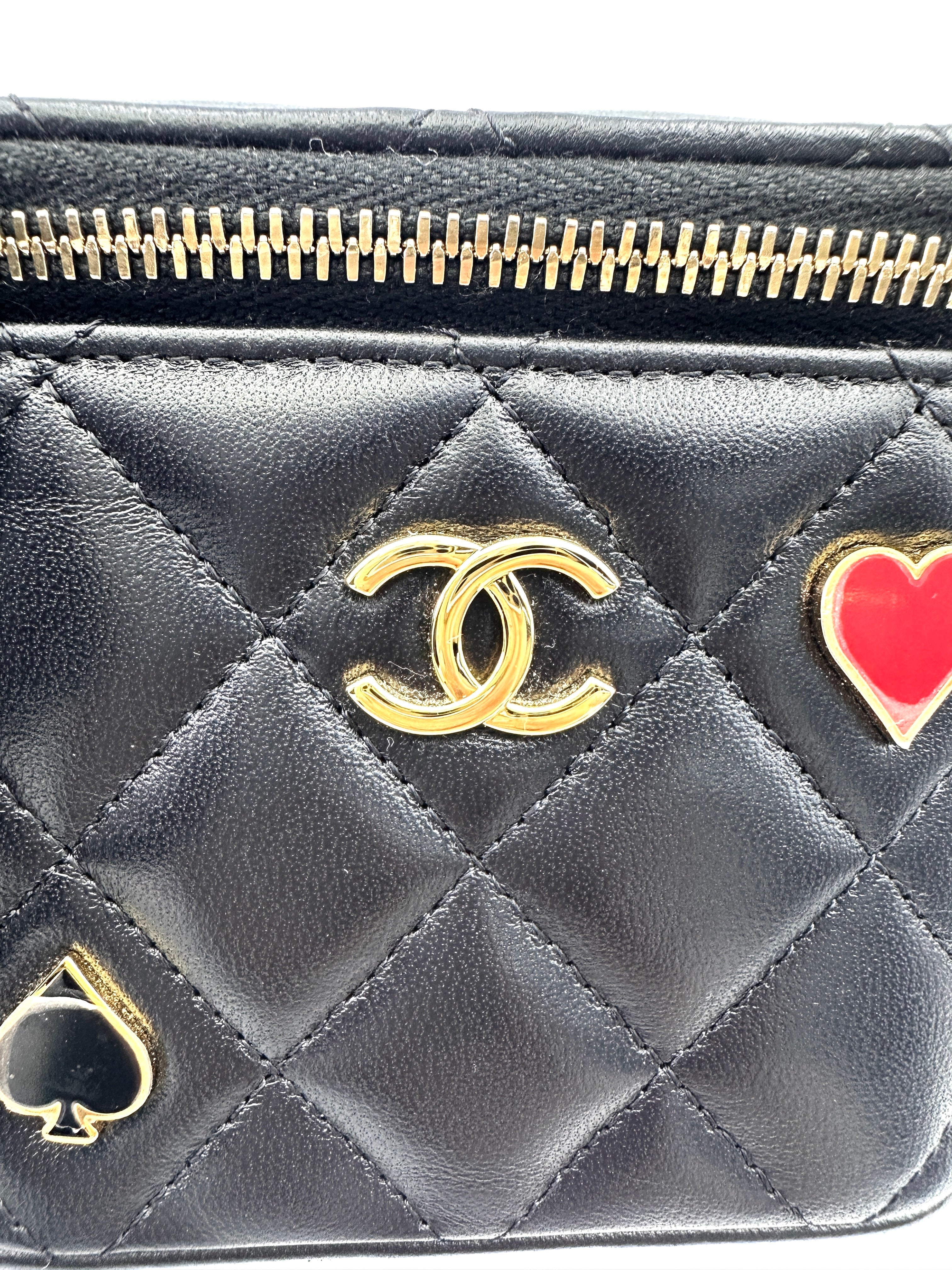 Chanel CoCo Casino Black Quilted Leather Mini Vanity Case(LA***C6) CC1791
