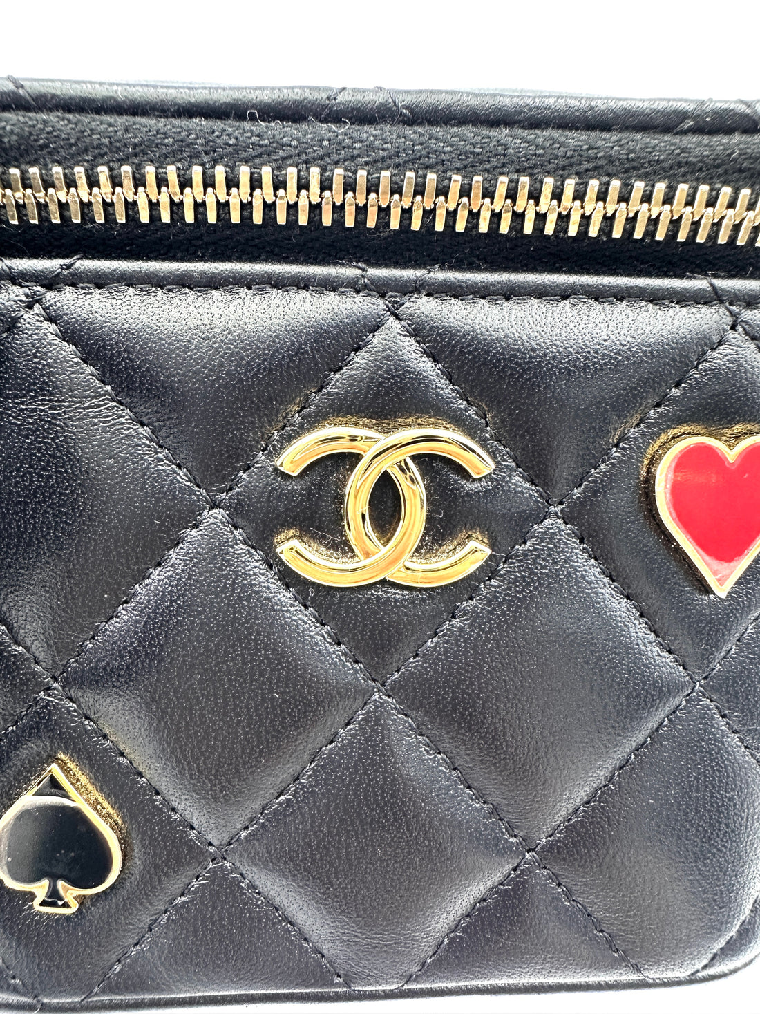 Chanel CoCo Casino Black Quilted Leather Mini Vanity Case(LA***C6) CC1791