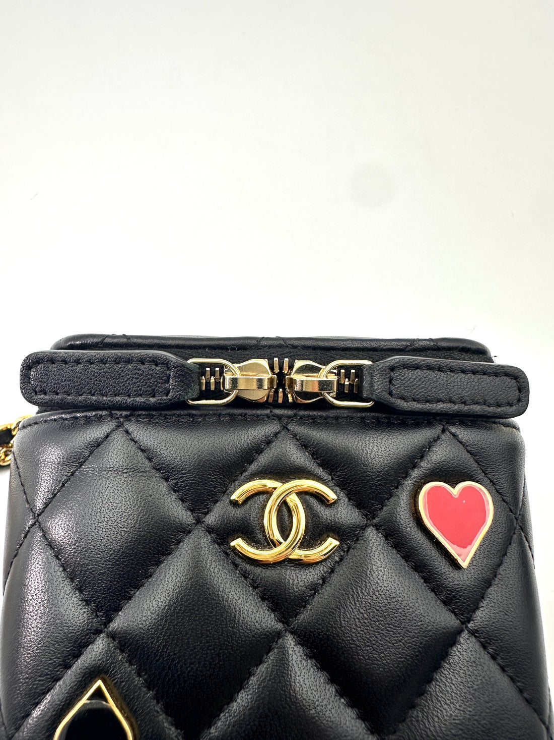 Chanel CoCo Casino Black Quilted Leather Mini Vanity Case(LA***C6) CC1791