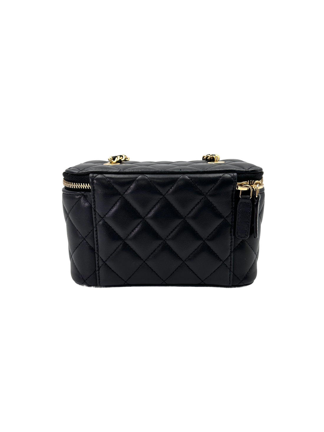 Chanel Casino Black Quilted Lambskin Vanity Case(K8***G7) IRIS169