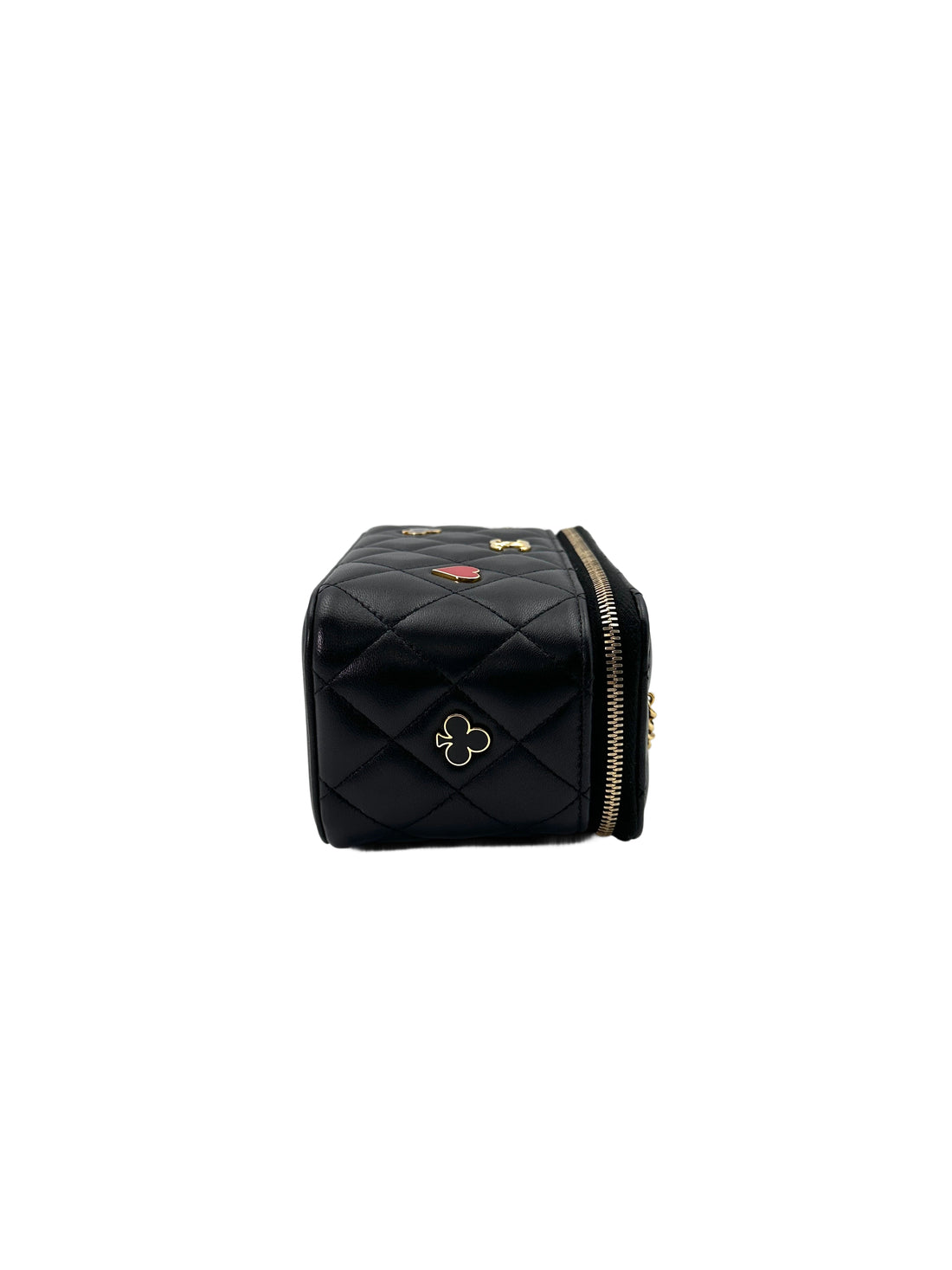 Chanel Casino Black Quilted Lambskin Vanity Case(K8***G7) IRIS169